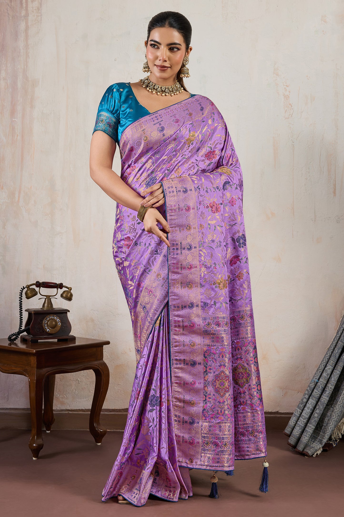 Purple Woven Satin Silk Saree-SAR12503_1_SareeButa.com