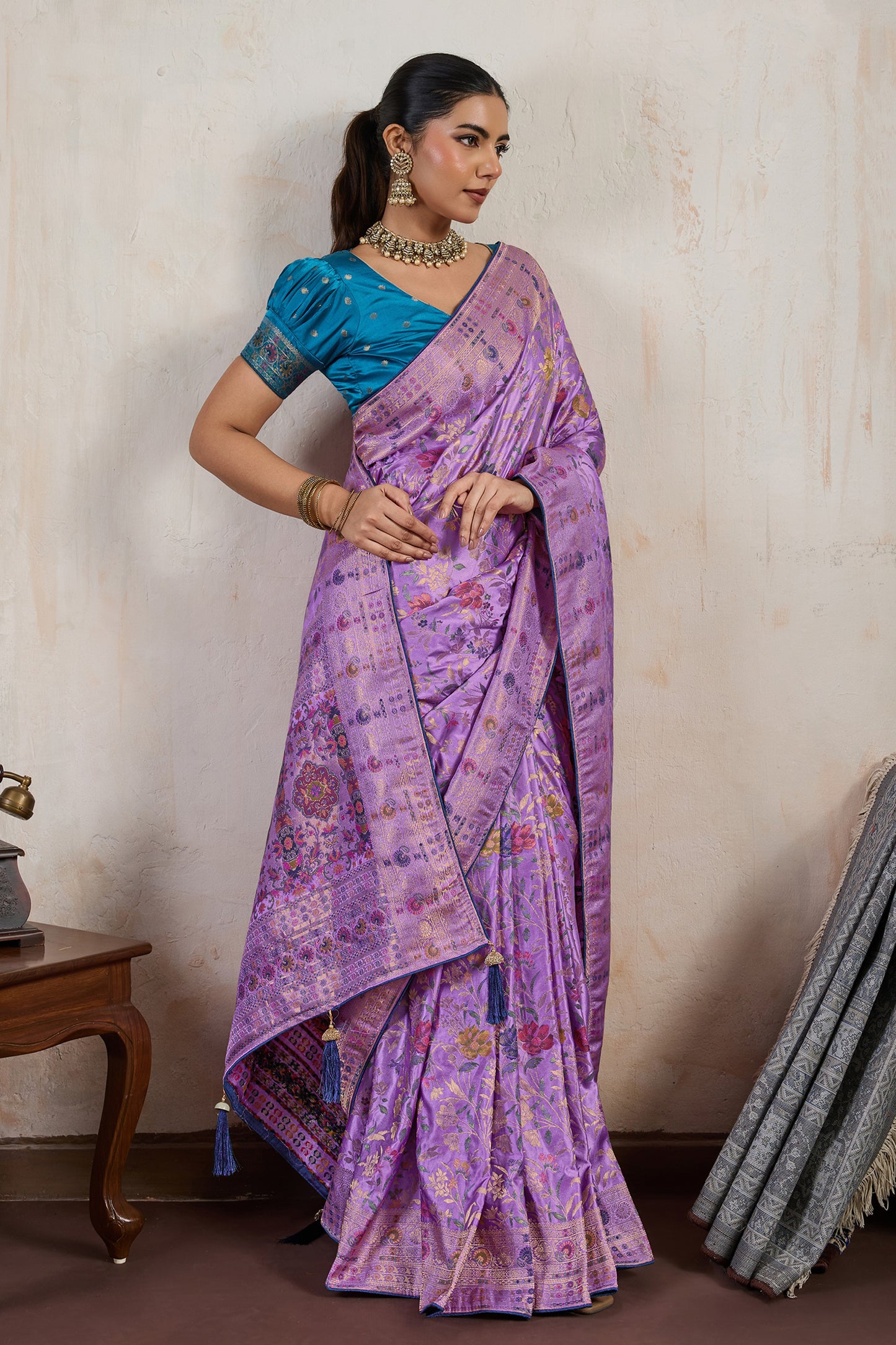 Purple Woven Satin Silk Saree-SAR12503_3_SareeButa.com