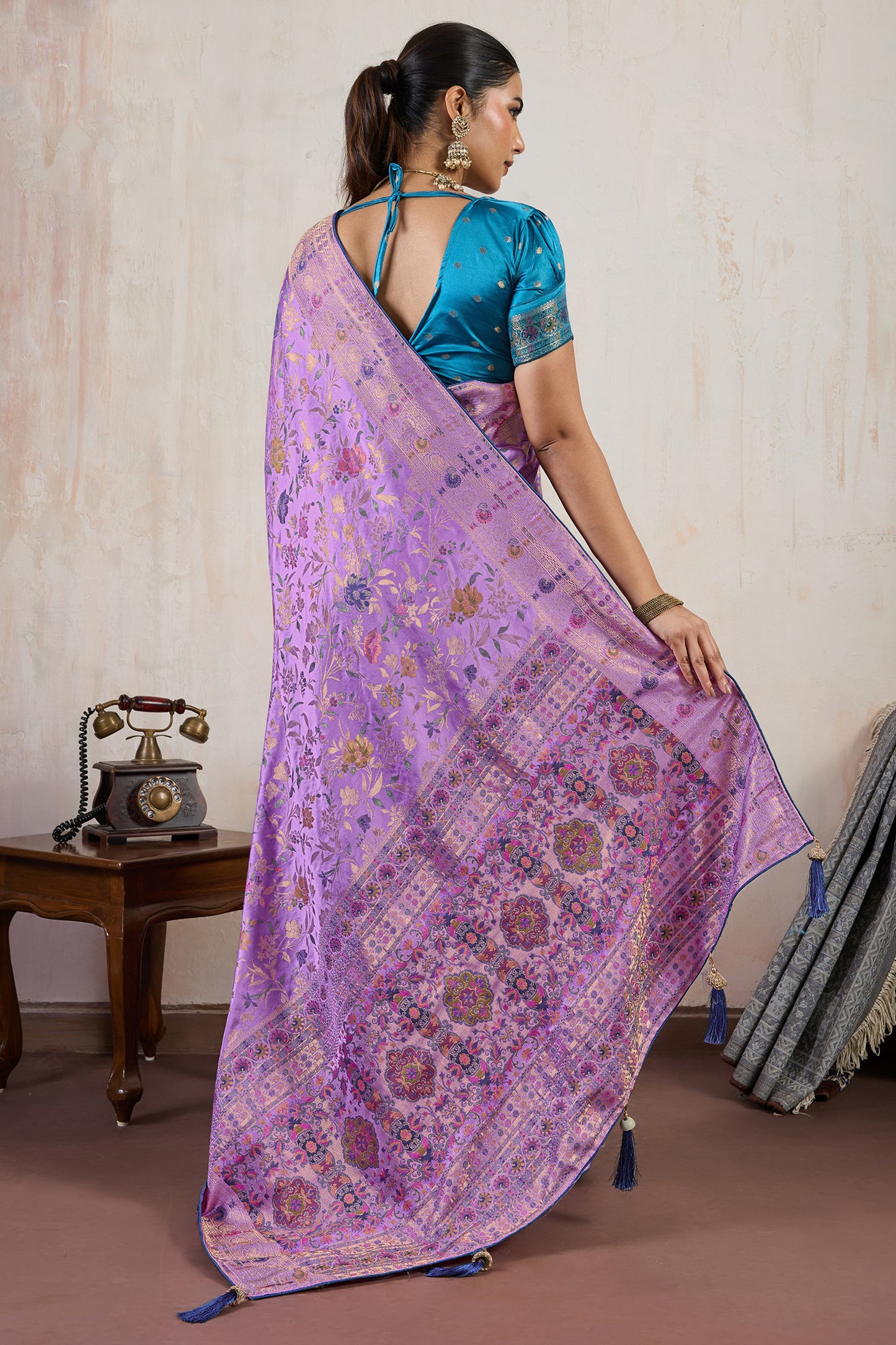 Purple Woven Satin Silk Saree-SAR12503_4_SareeButa.com