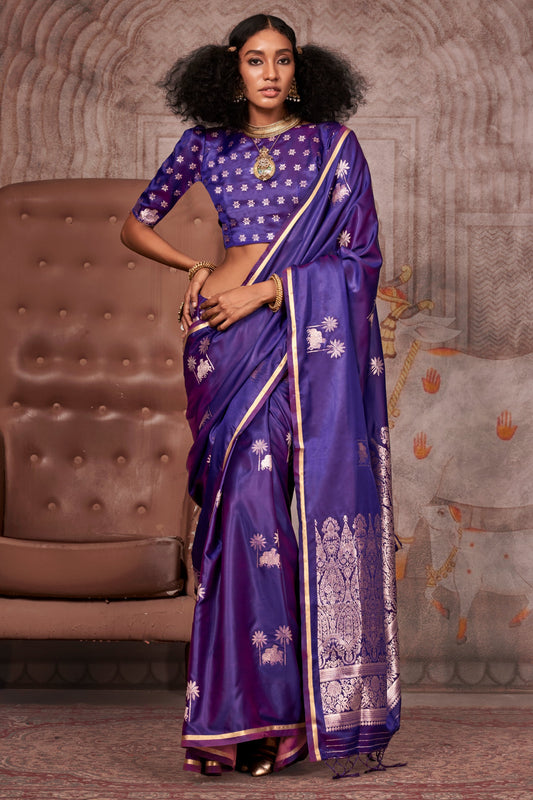 Purple Woven Satin Silk Saree-ZB133536_1_SareeButa.com