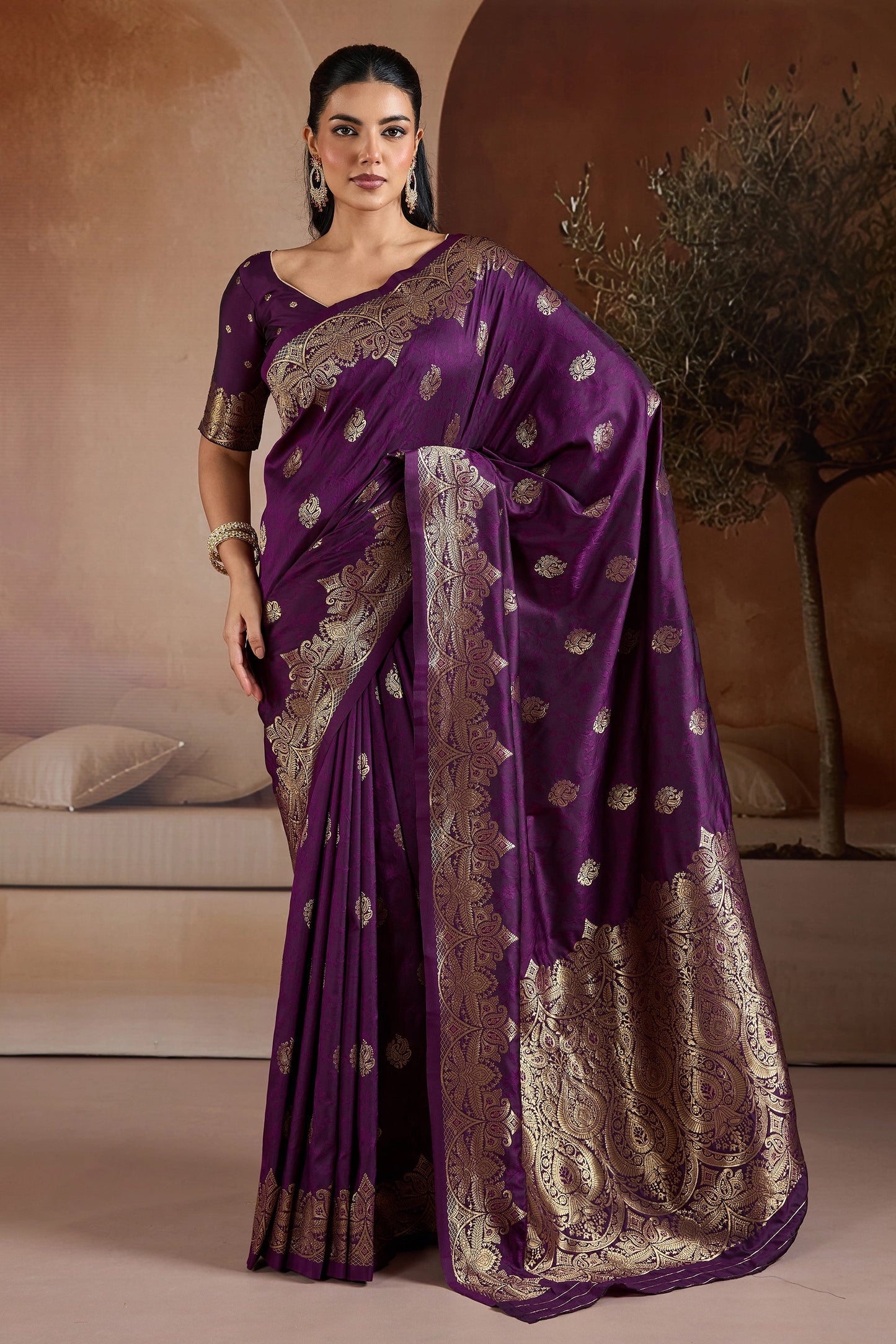 Purple Woven Silk Saree-SAR11188_1_SareeButa.com