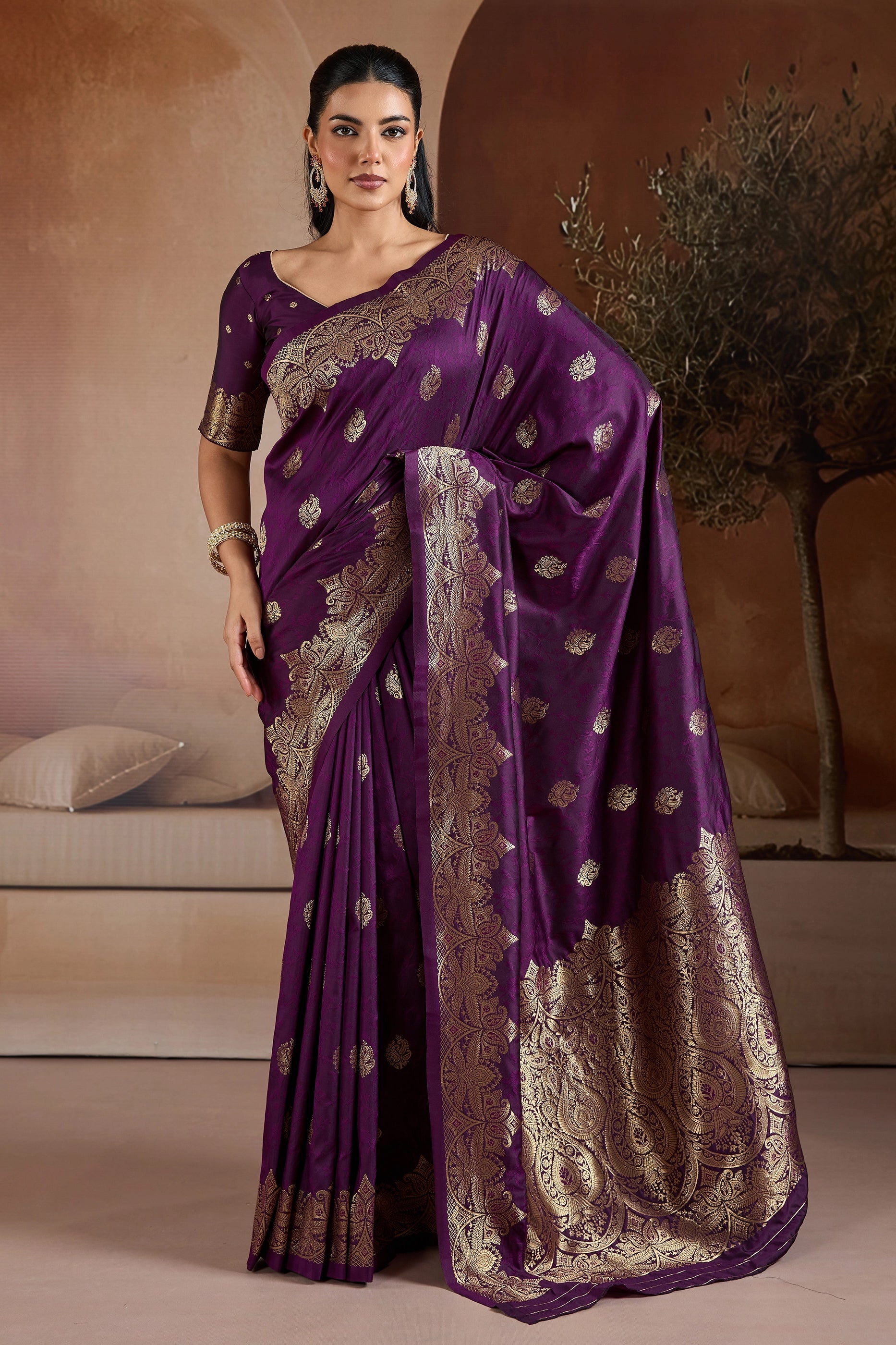 Purple Woven Silk Saree-SAR11188_1_SareeButa.com