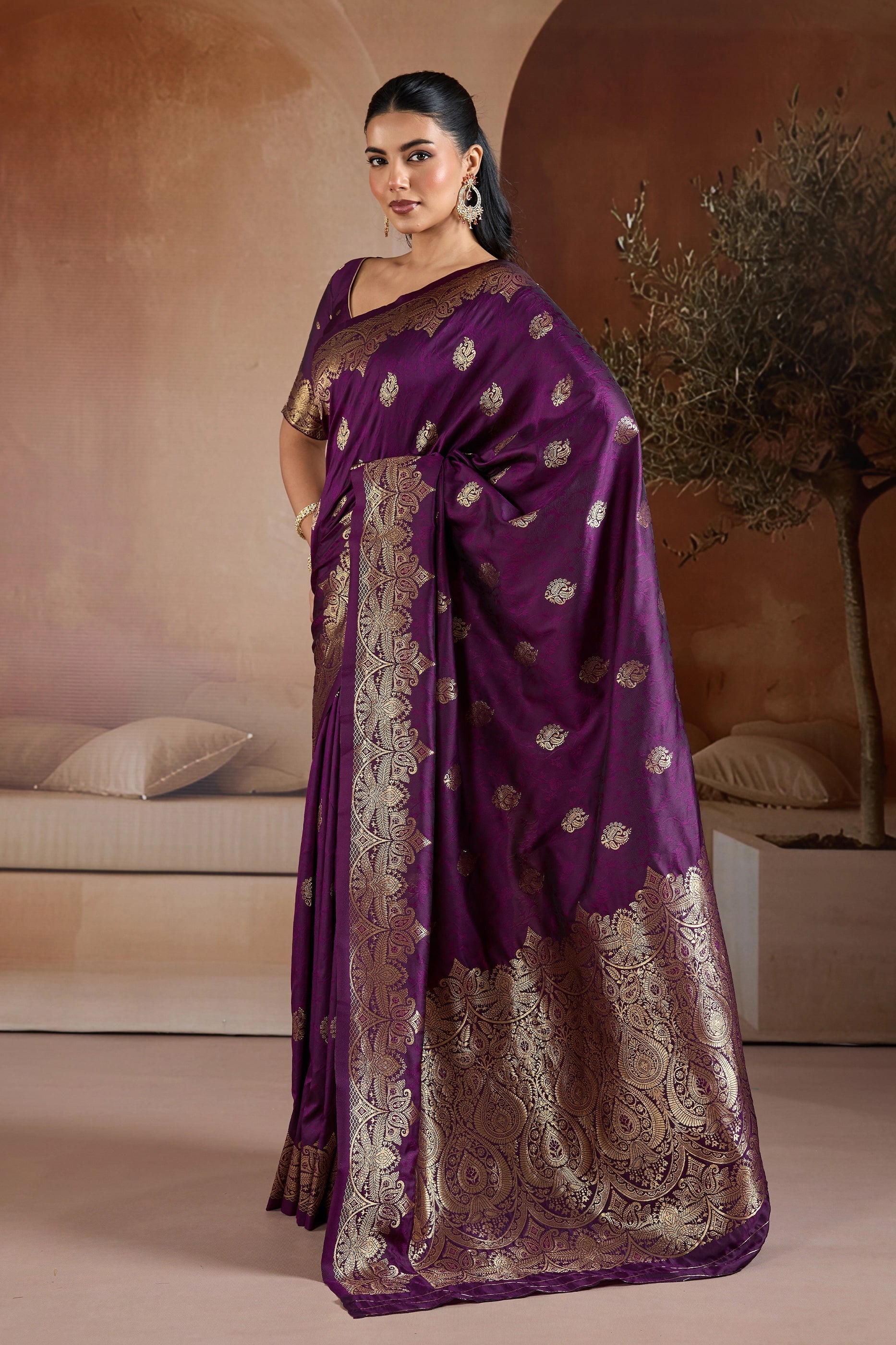 Purple Woven Silk Saree-SAR11188_4_SareeButa.com