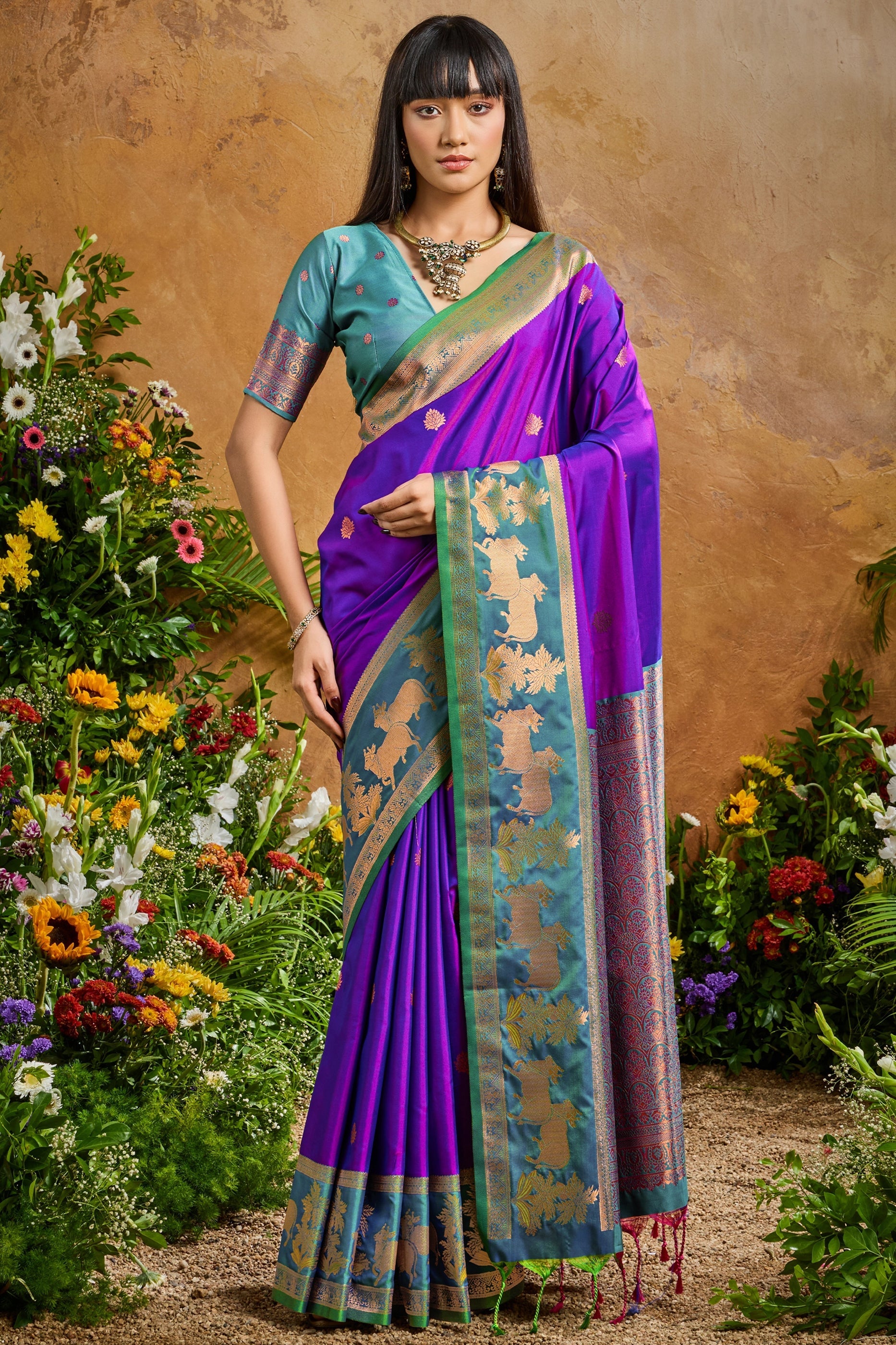 Purple Woven Silk Saree-SAR11209_1_SareeButa.com