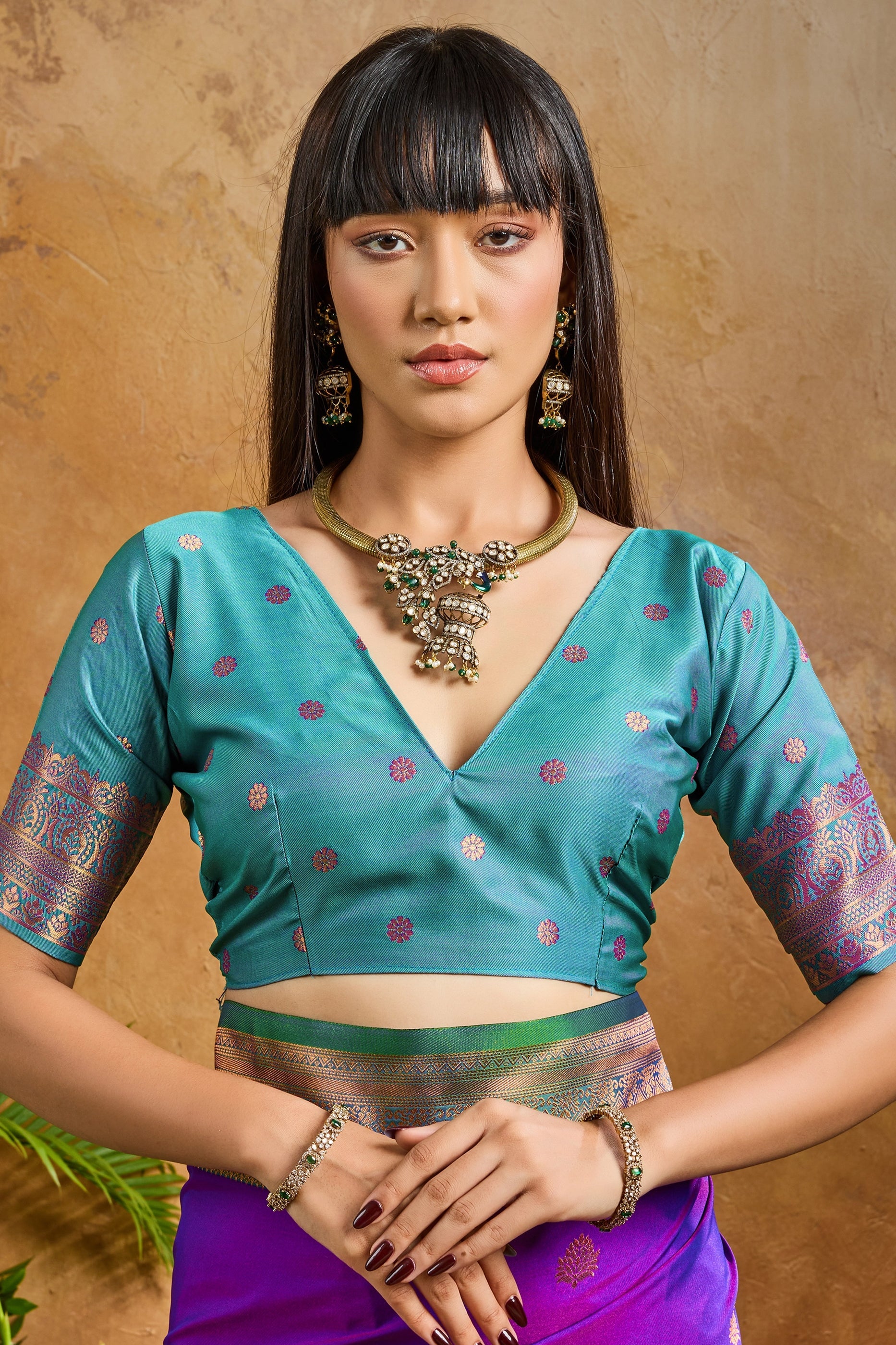 Purple Woven Silk Saree-SAR11209_3_SareeButa.com