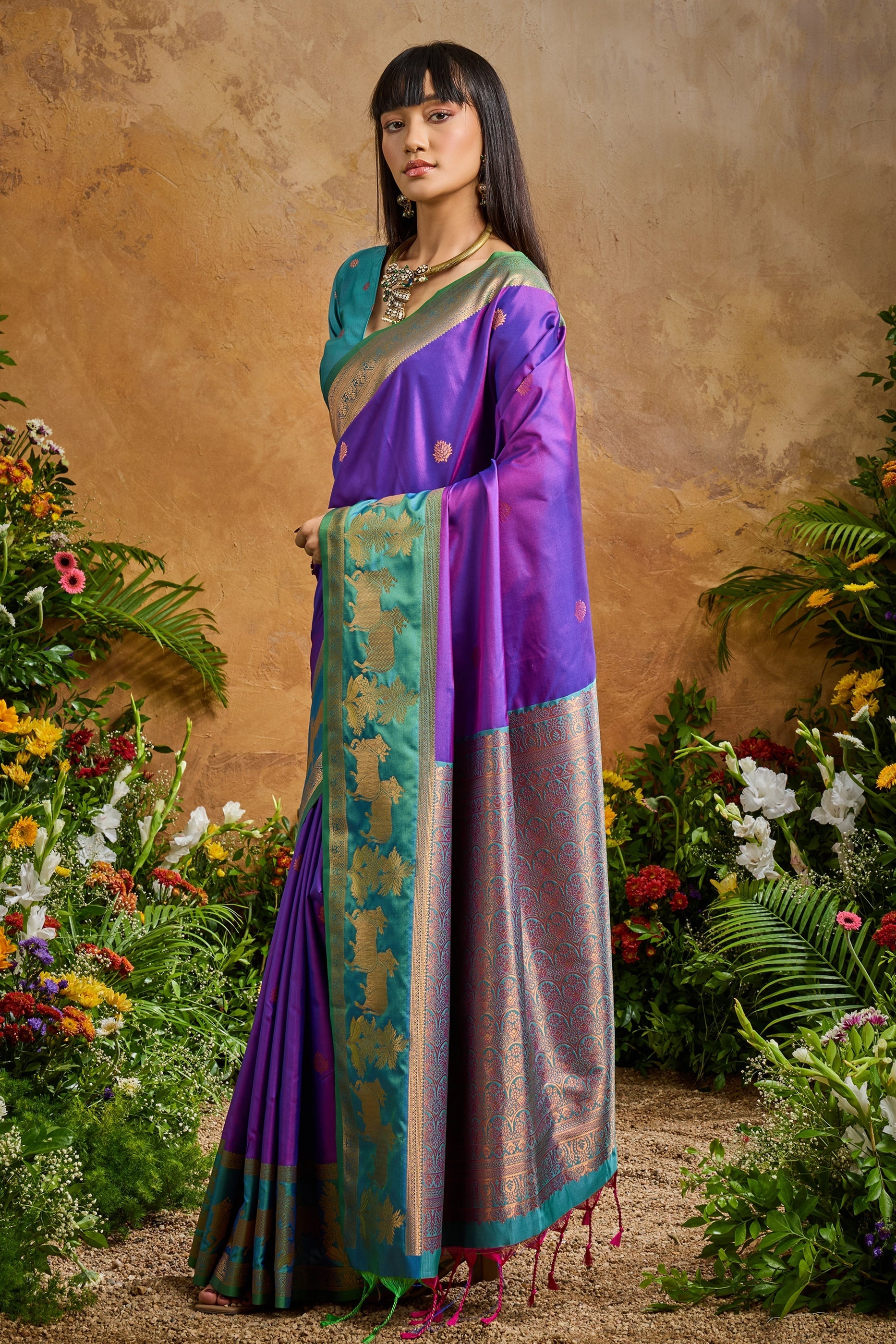 Purple Woven Silk Saree-SAR11209_4_SareeButa.com