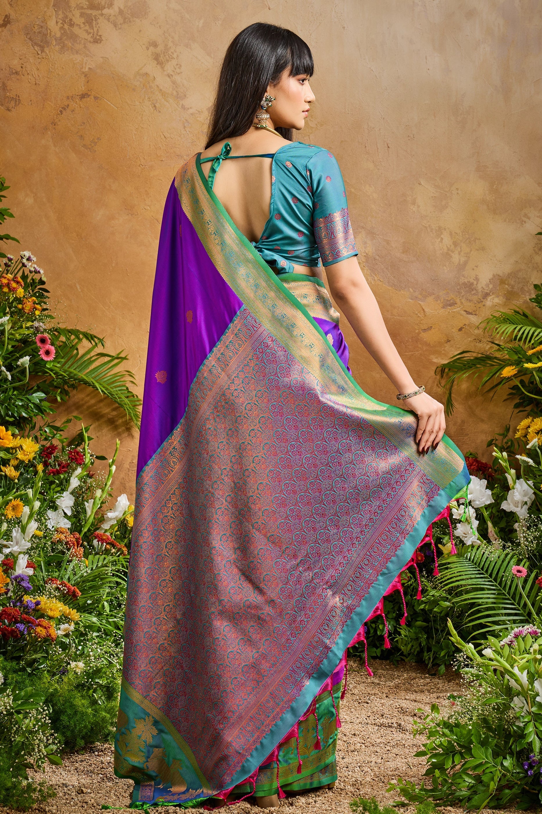 Purple Woven Silk Saree-SAR11209_5_SareeButa.com