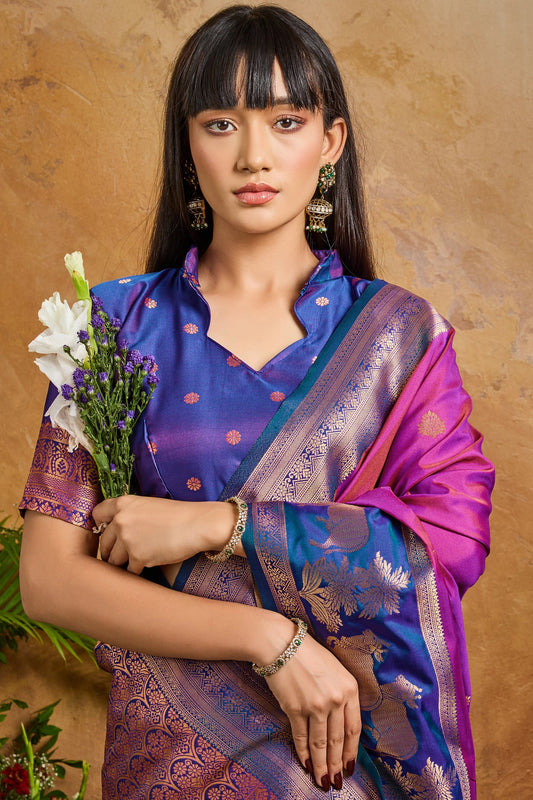 Purple Woven Silk Saree-SAR11213_2_SareeButa.com