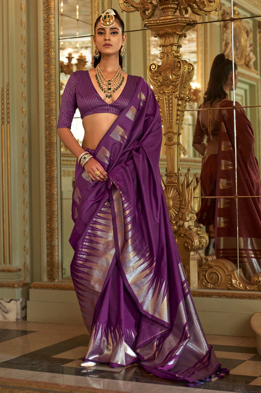 Purple Woven Silk Saree-SAR11337_1_SareeButa.com