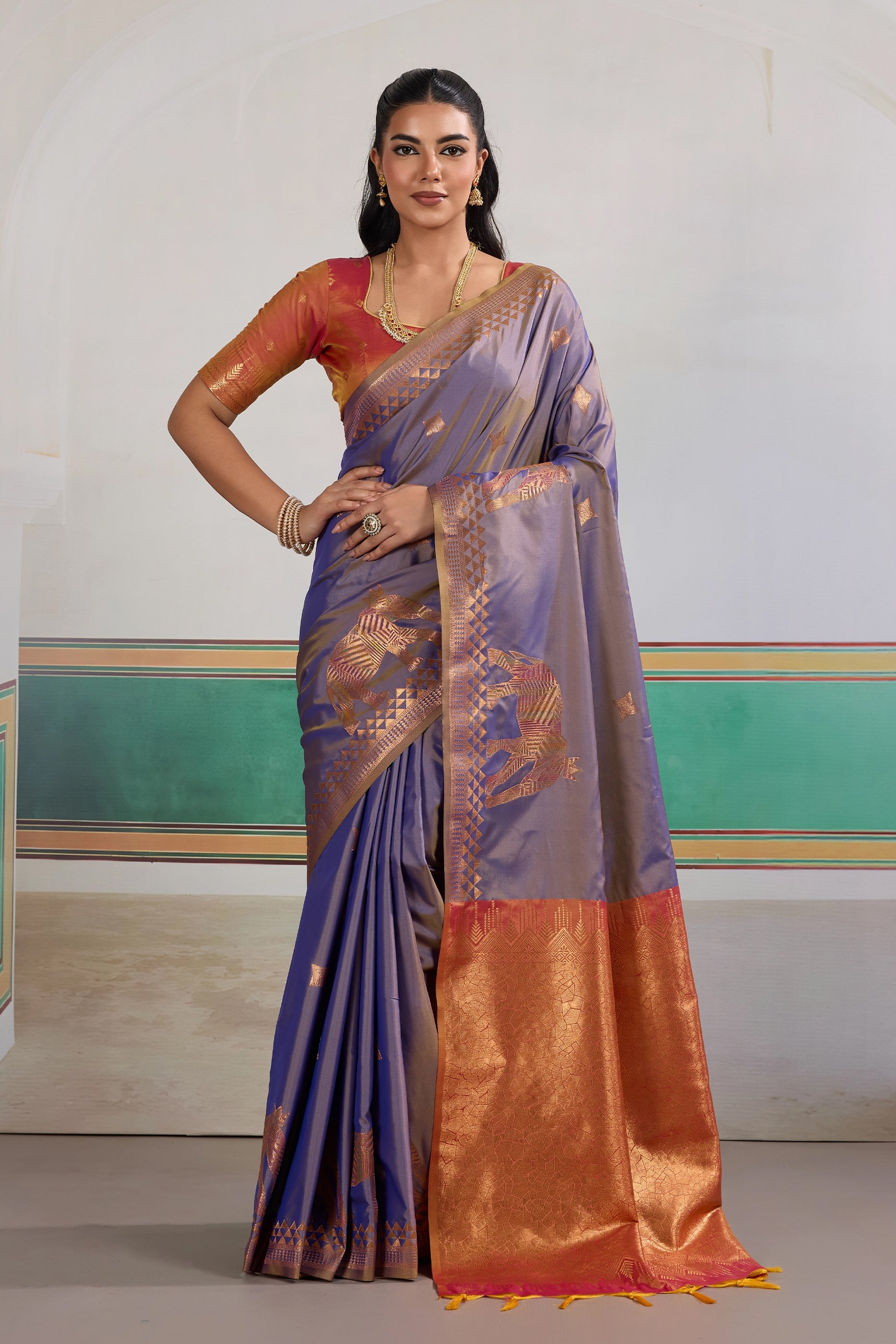 Purple Woven Silk Saree-SAR11469_1_SareeButa.com