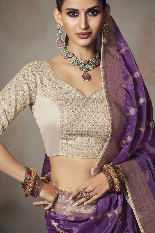 Purple Woven Silk Saree-SAR11599_2_SareeButa.com