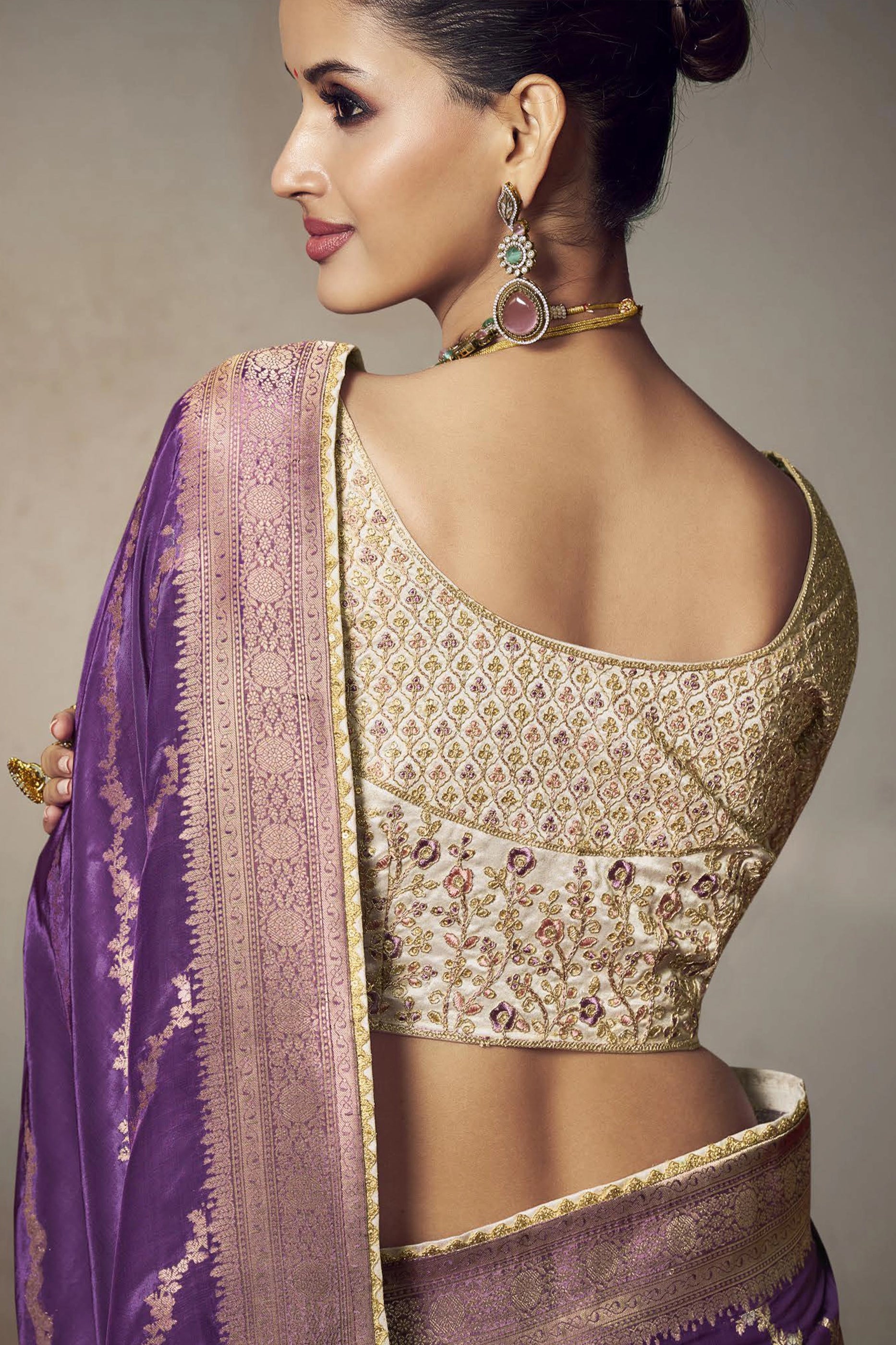 Purple Woven Silk Saree-SAR11599_3_SareeButa.com