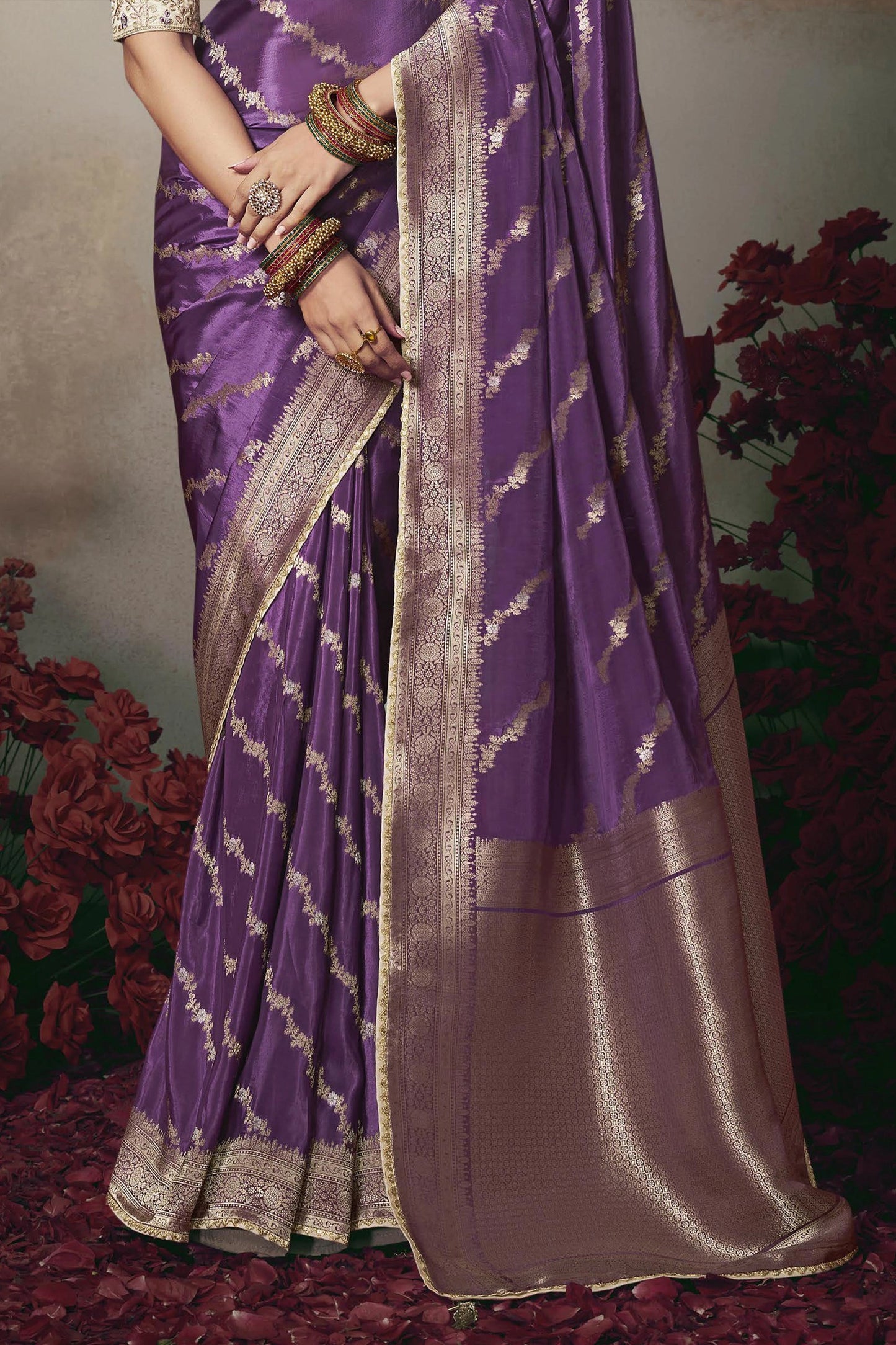 Purple Woven Silk Saree-SAR11599_5_SareeButa.com