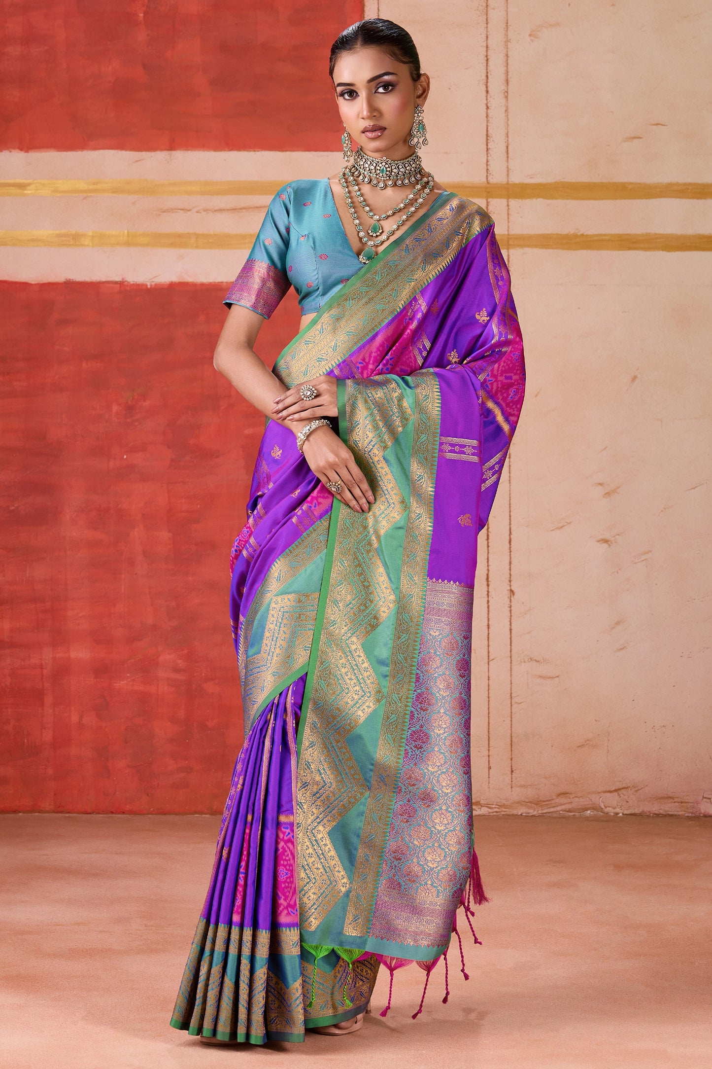 Purple Woven Silk Saree-SAR11960_1_SareeButa.com