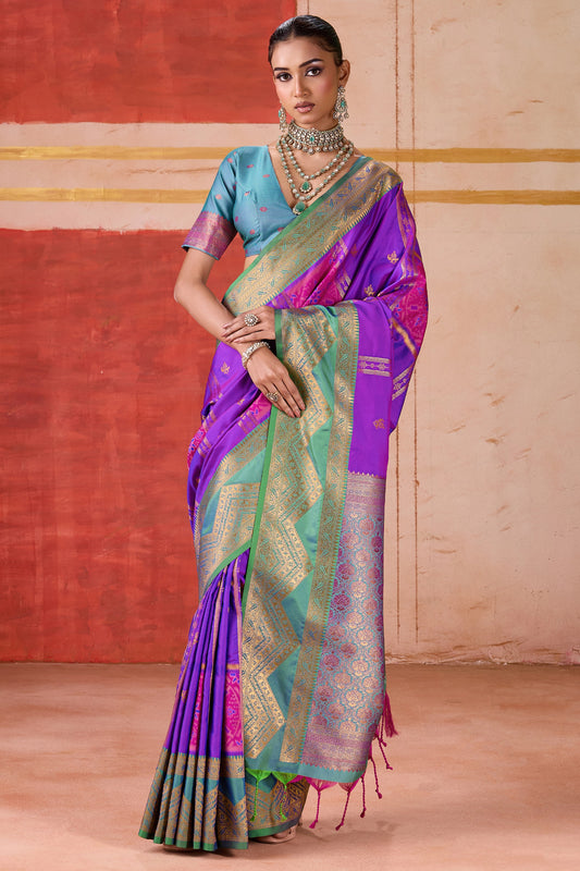 Purple Woven Silk Saree-SAR11960_1_SareeButa.com