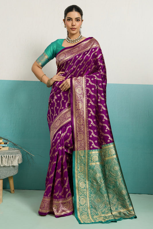 Purple Woven Silk Saree-SAR12513_1_SareeButa.com