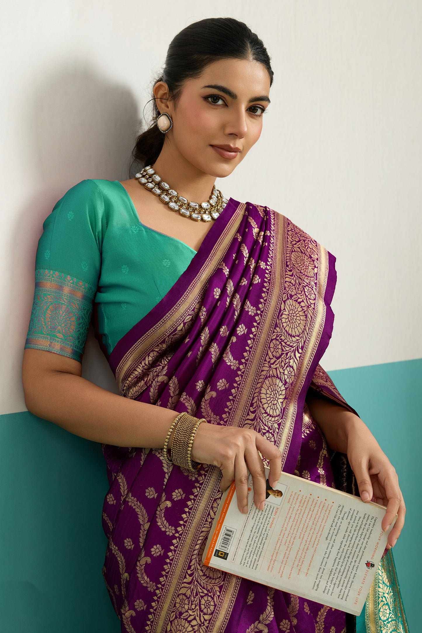Purple Woven Silk Saree-SAR12513_2_SareeButa.com