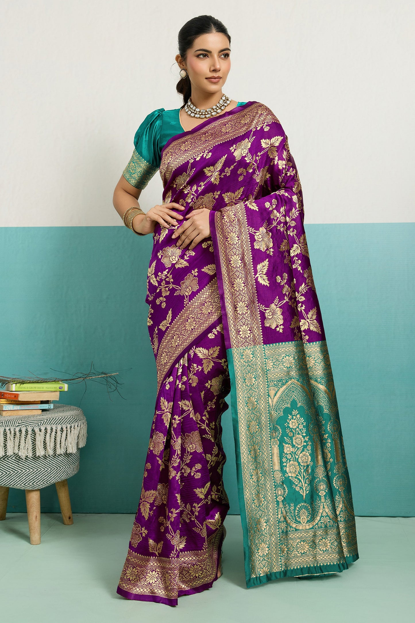 Purple Woven Silk Saree-SAR12518_1_SareeButa.com