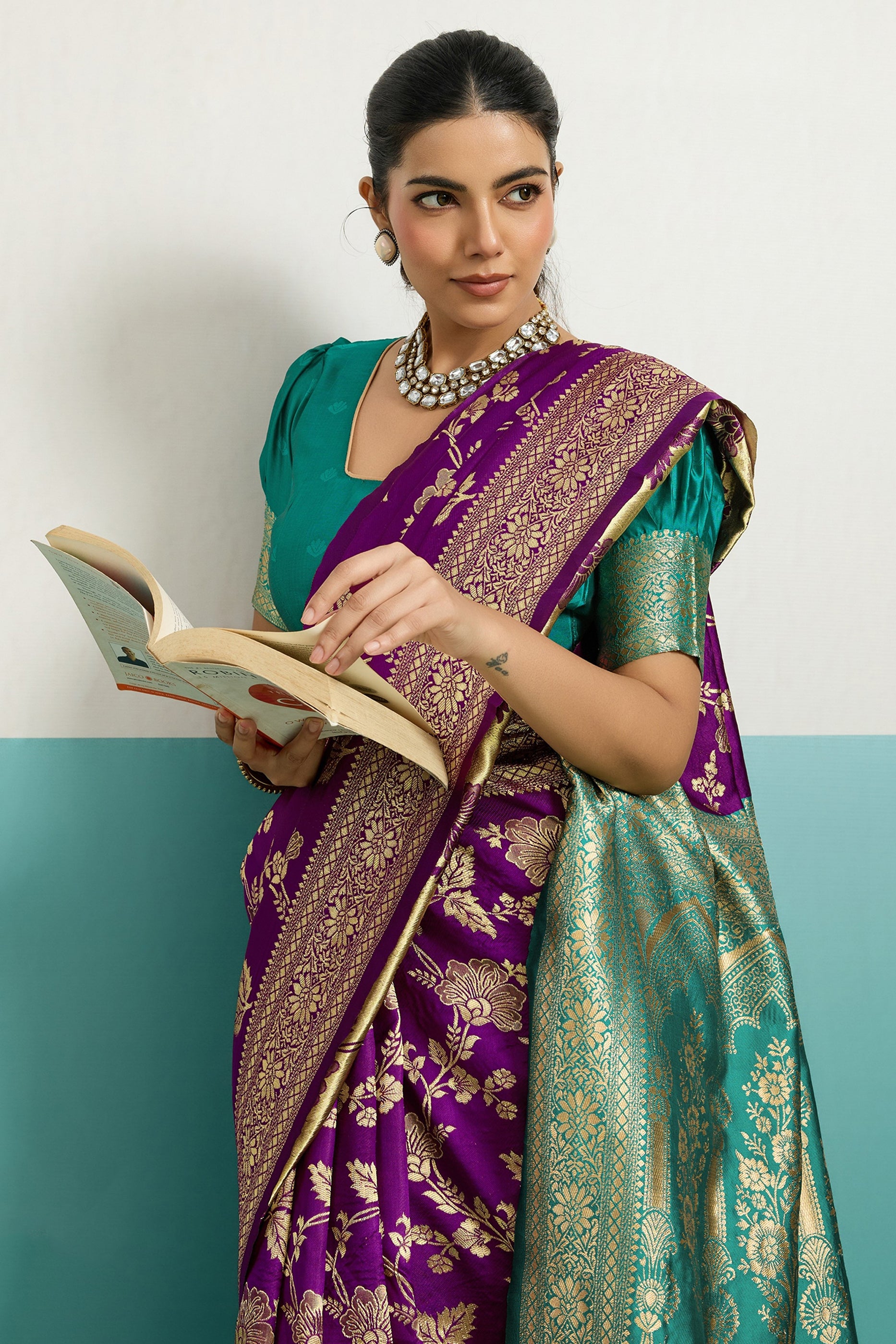 Purple Woven Silk Saree-SAR12518_2_SareeButa.com