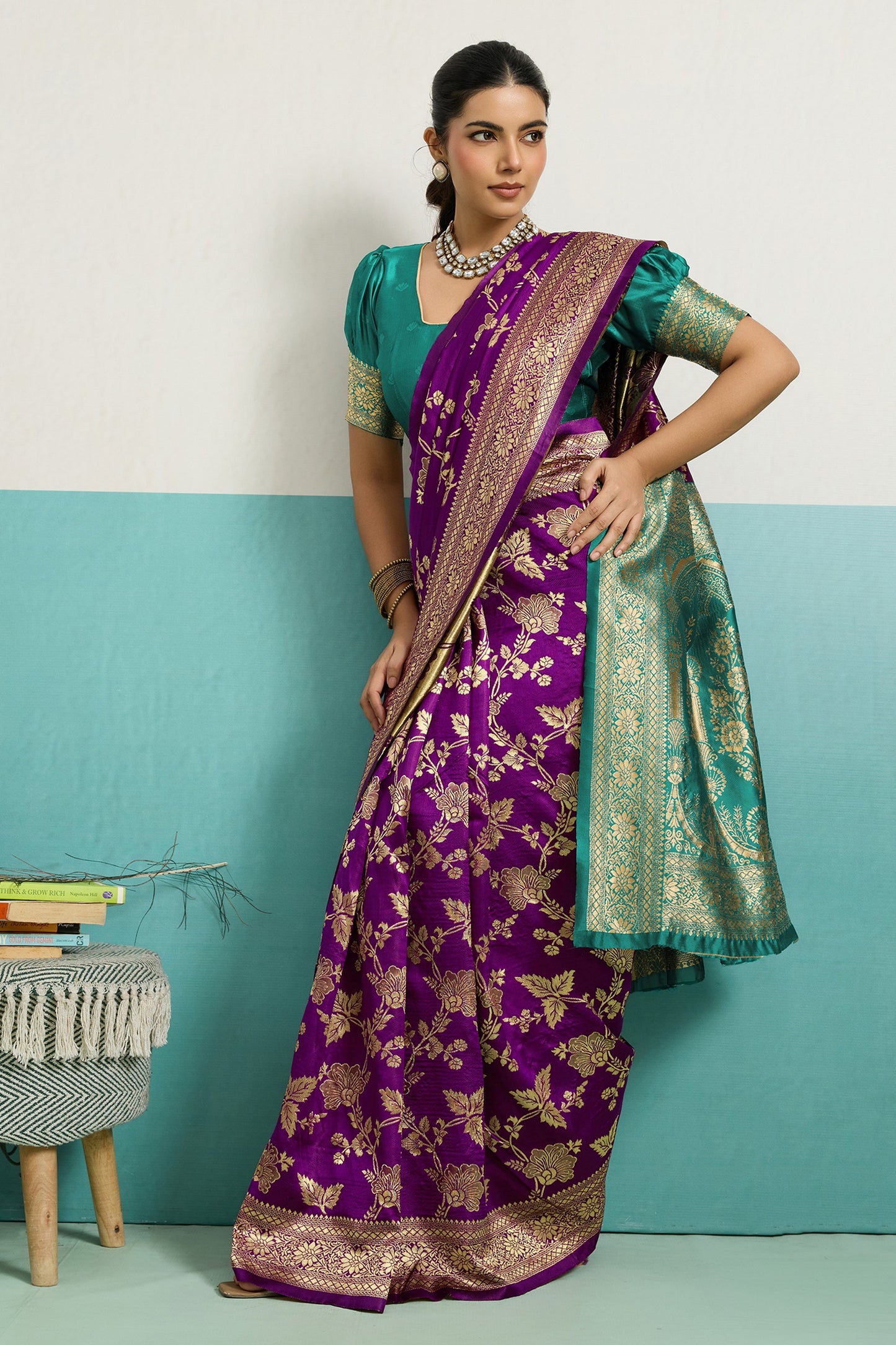 Purple Woven Silk Saree-SAR12518_3_SareeButa.com