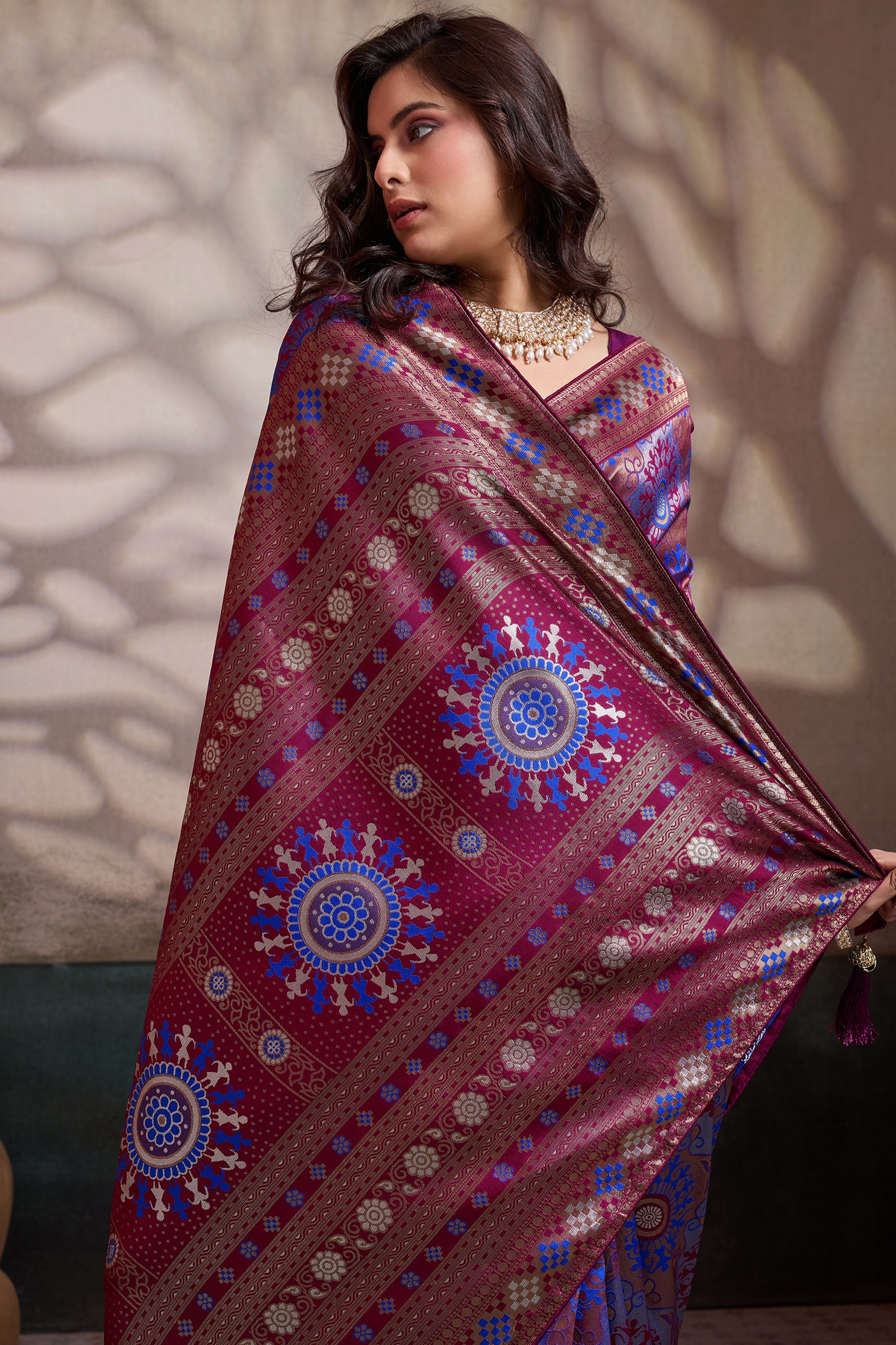 Purple Woven Silk Saree-SAR12552_2_SareeButa.com