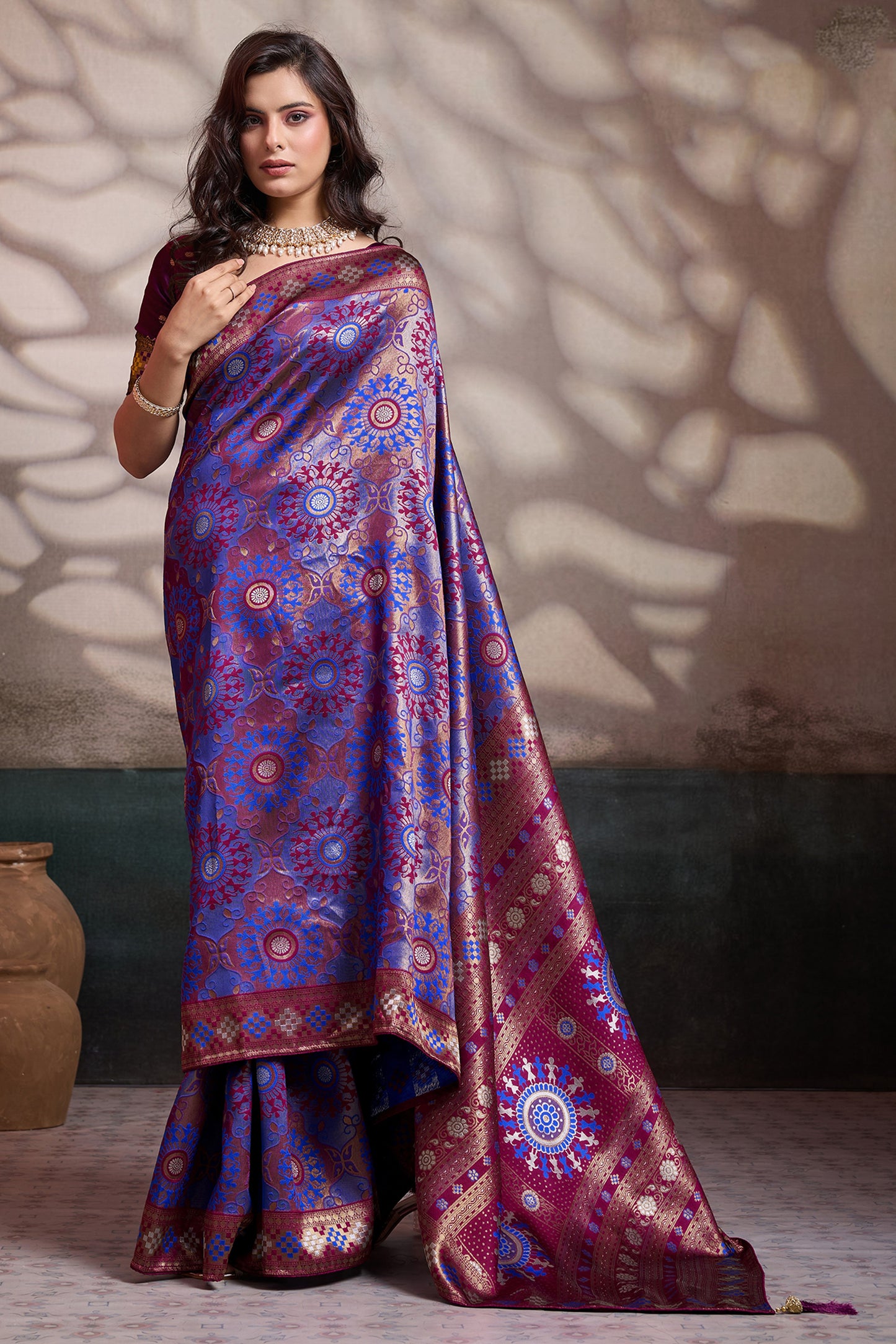 Purple Woven Silk Saree-SAR12552_3_SareeButa.com