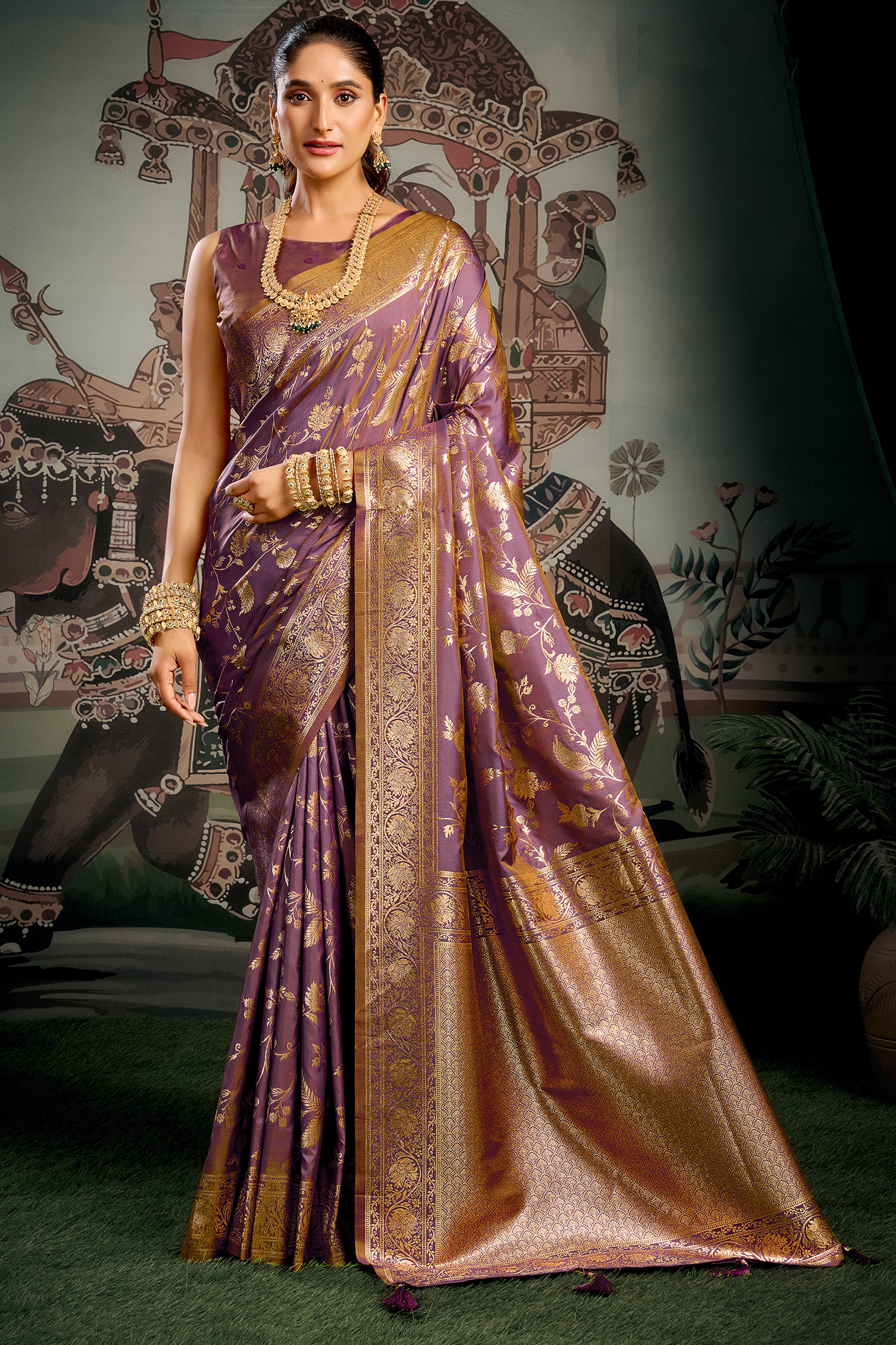 Purple Woven Silk Saree-SAR12620_1_SareeButa.com