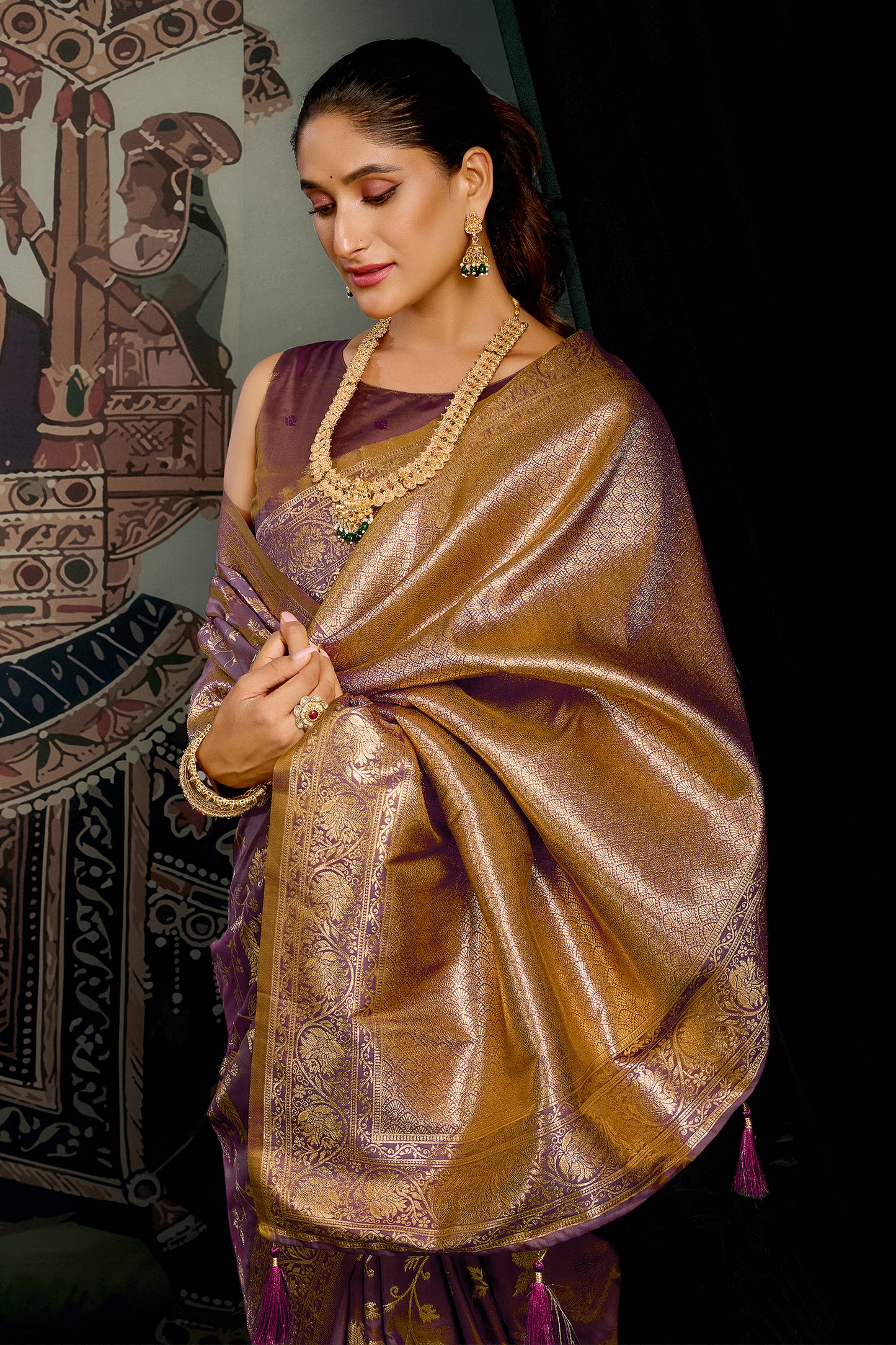 Purple Woven Silk Saree-SAR12620_2_SareeButa.com