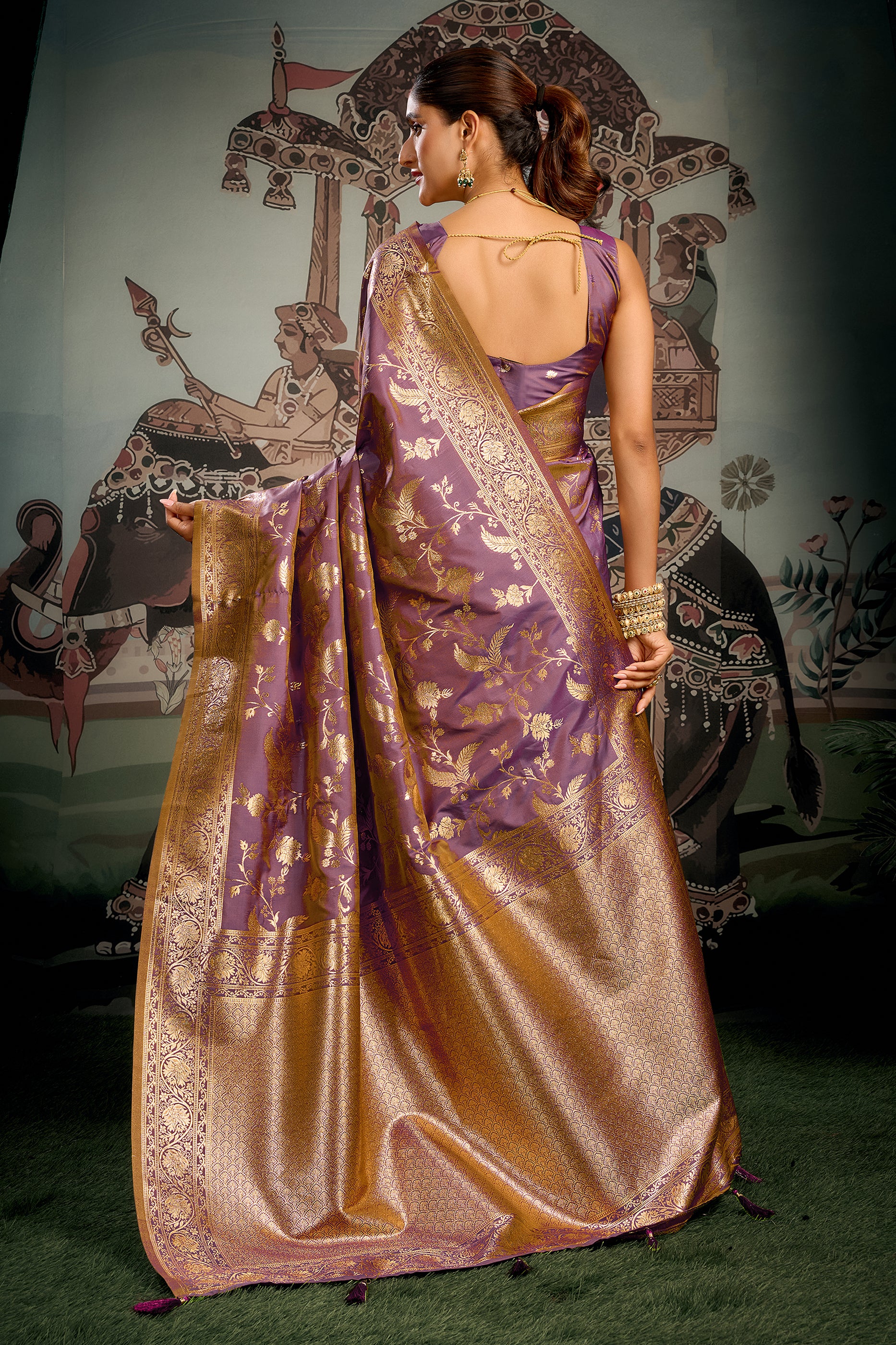 Purple Woven Silk Saree-SAR12620_3_SareeButa.com