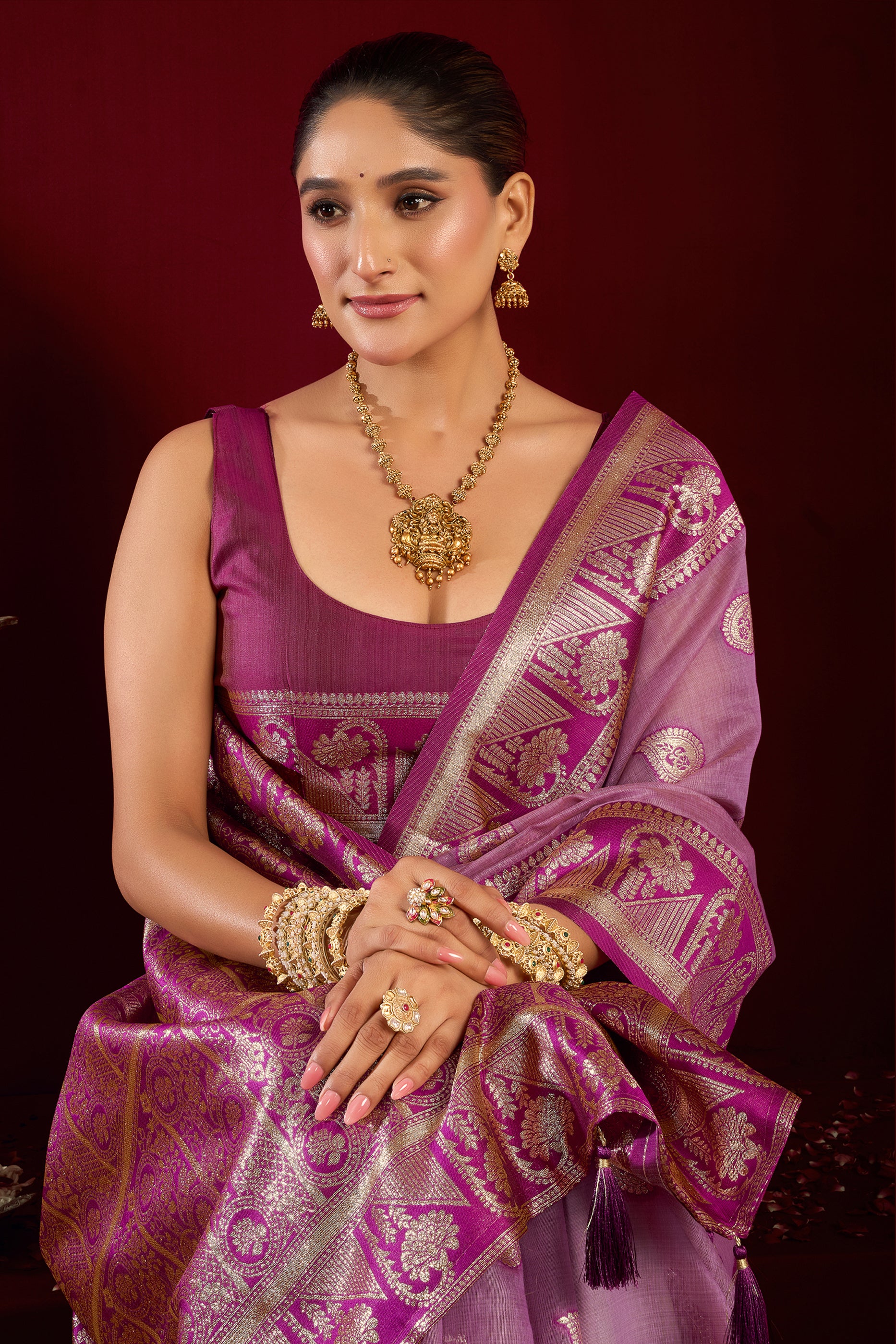 Purple Woven Silk Saree-SAR12632_2_SareeButa.com