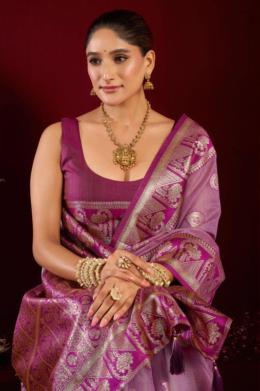 Purple Woven Silk Saree-SAR12632_2_SareeButa.com
