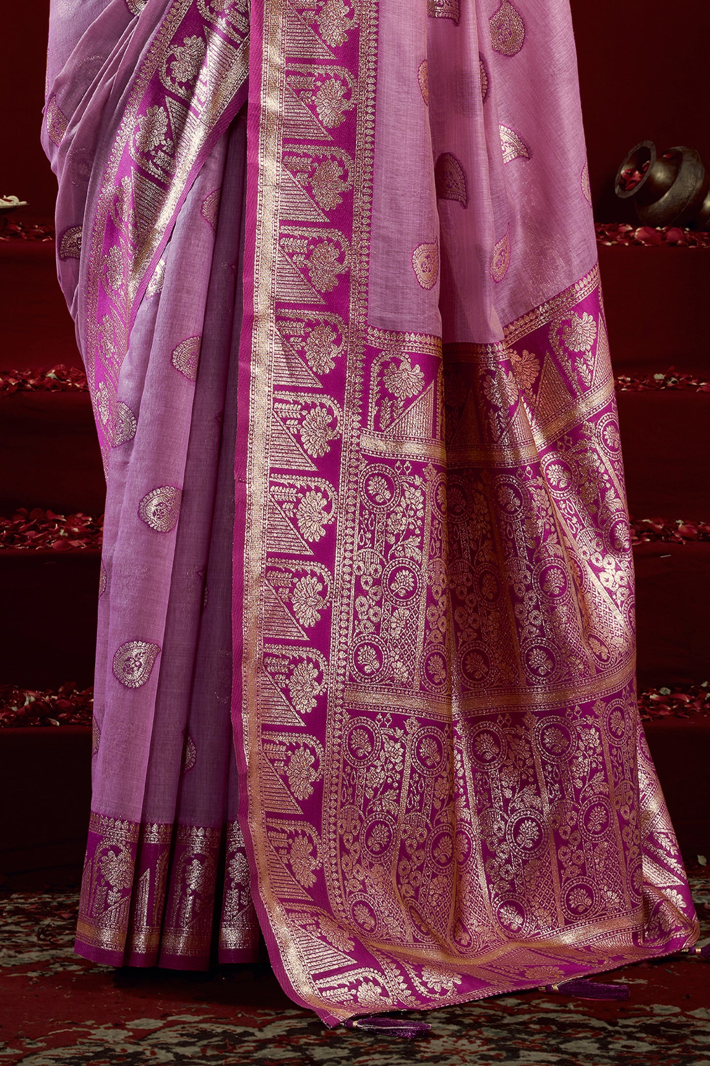Purple Woven Silk Saree-SAR12632_5_SareeButa.com
