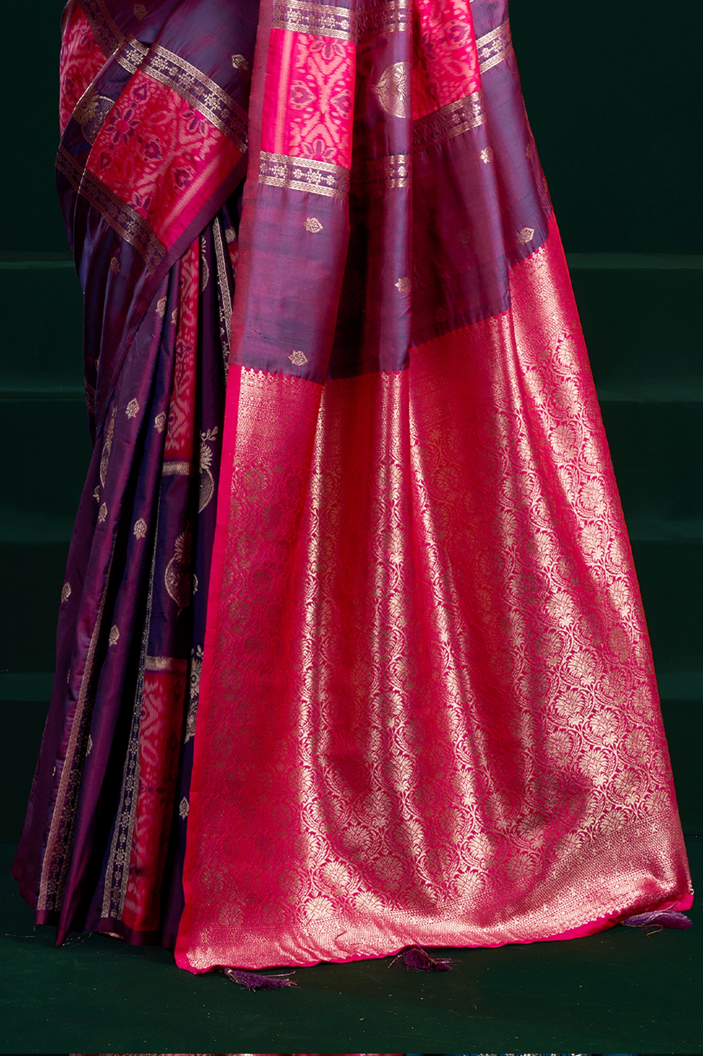 Purple Woven Silk Saree-SAR12707_4_SareeButa.com
