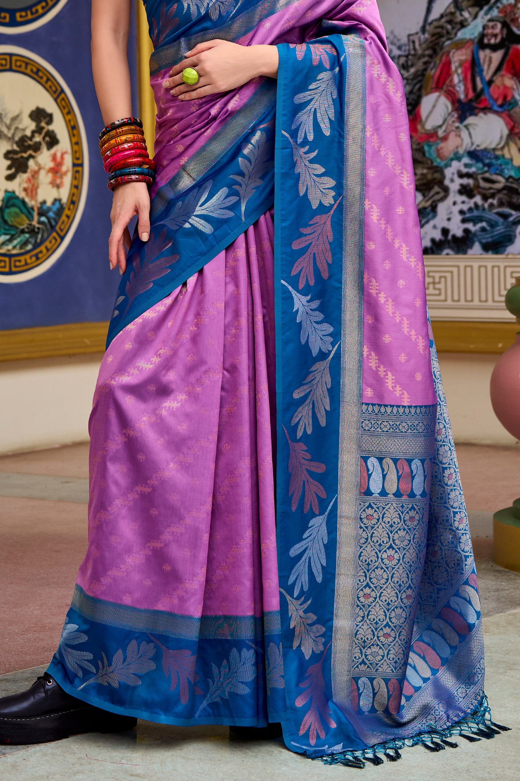 Purple Woven Silk Saree-ZB133605_4_SareeButa.com