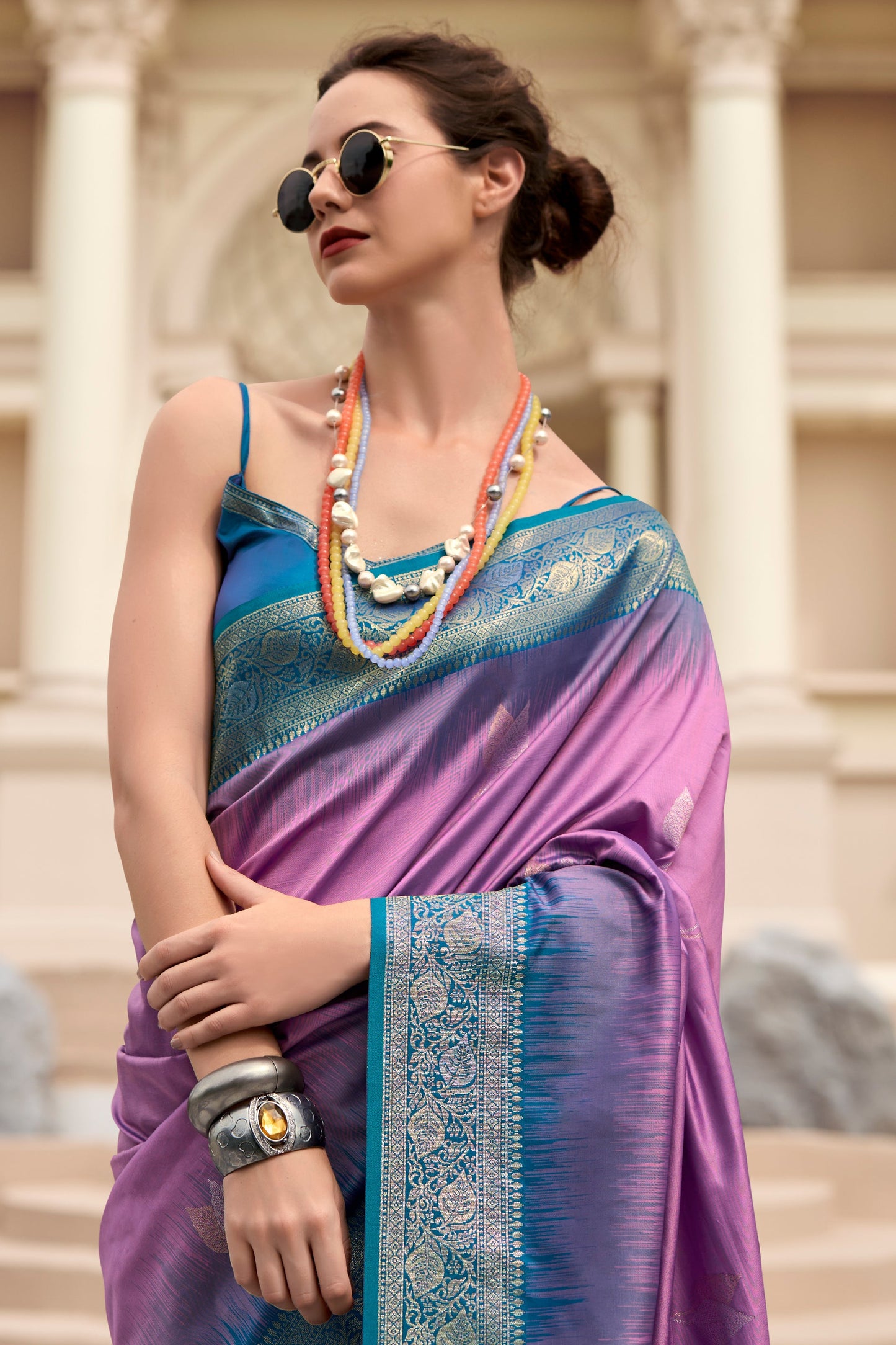 Purple Woven Silk Saree-ZB133774_2_SareeButa.com