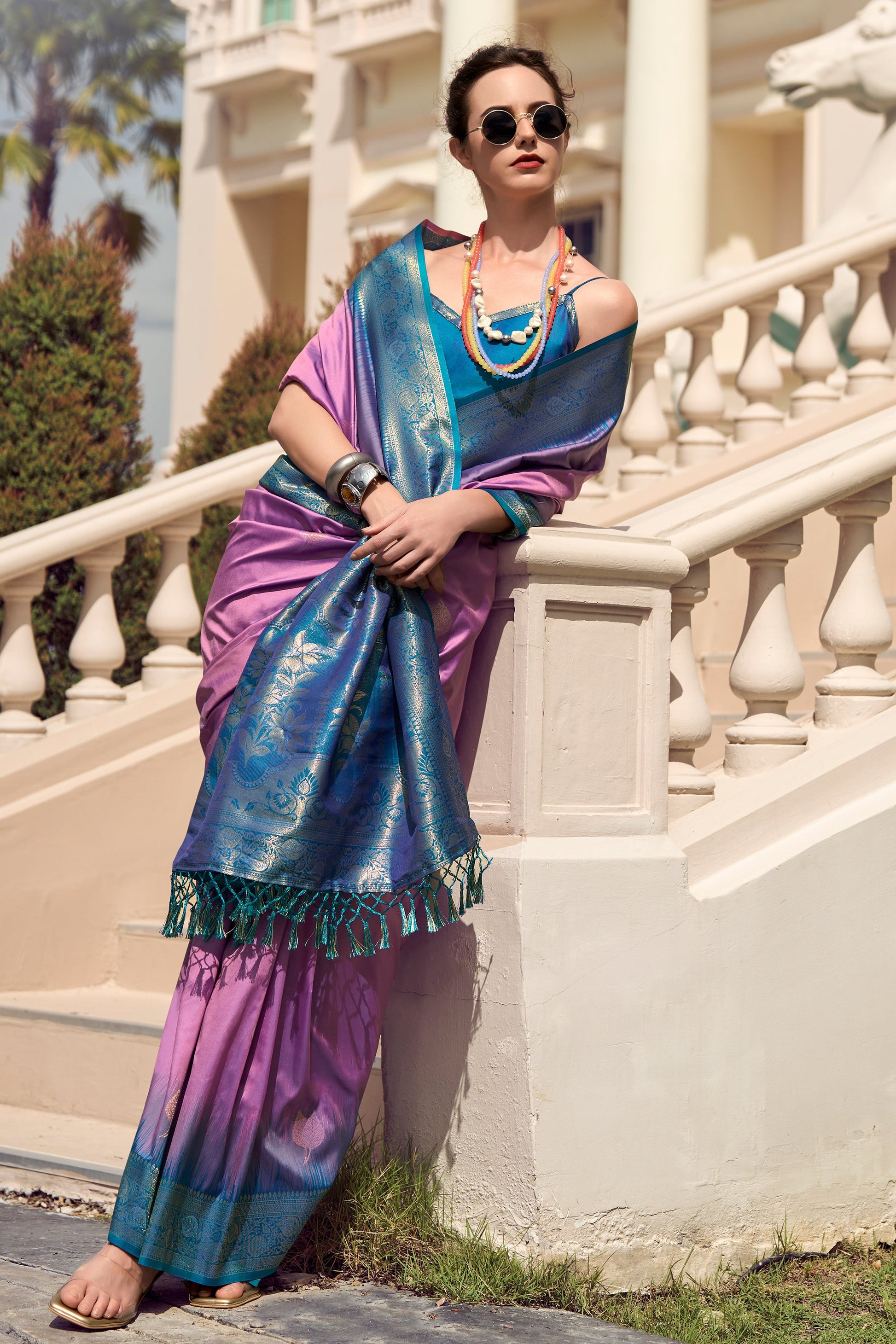 Purple Woven Silk Saree-ZB133774_3_SareeButa.com