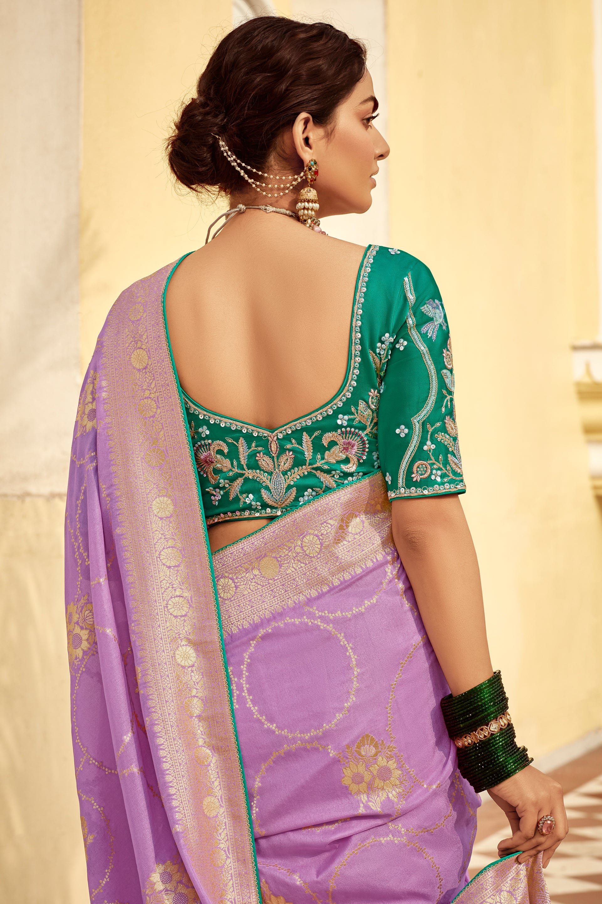 Purple Woven Silk Saree-ZB134128_3_SareeButa.com