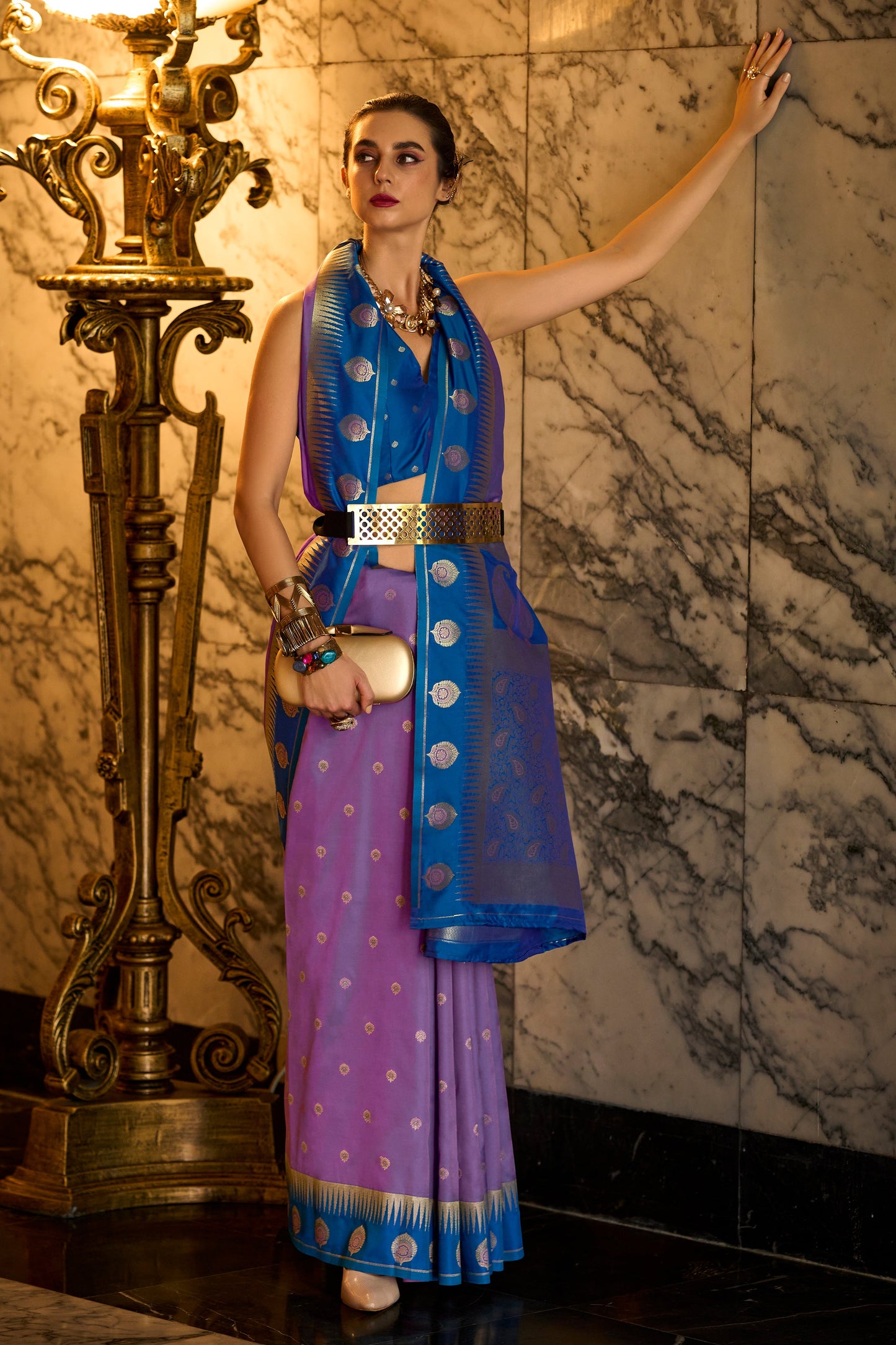 Purple Woven Silk Saree-ZB134689_3_SareeButa.com