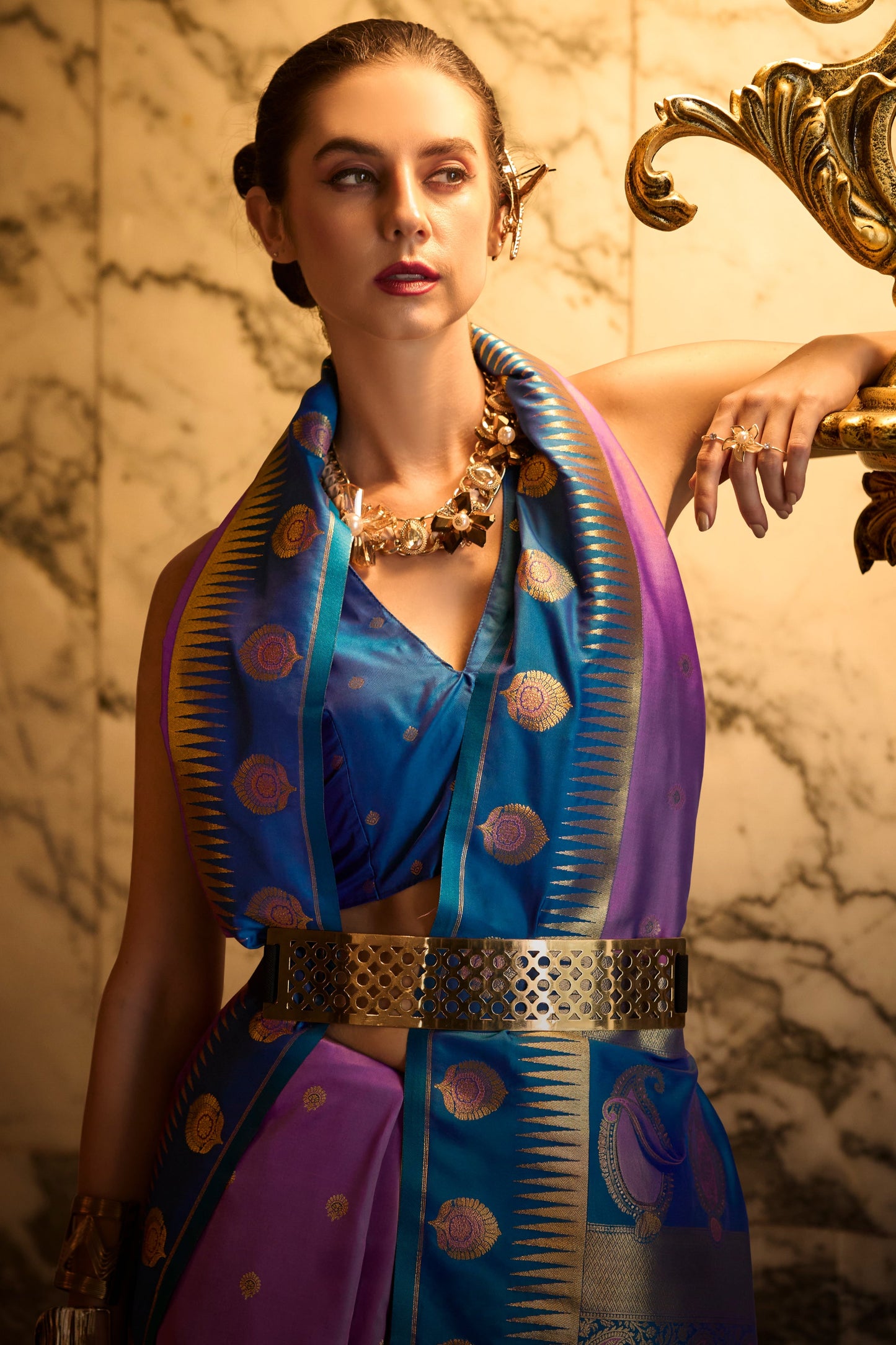 Purple Woven Silk Saree-ZB134689_4_SareeButa.com