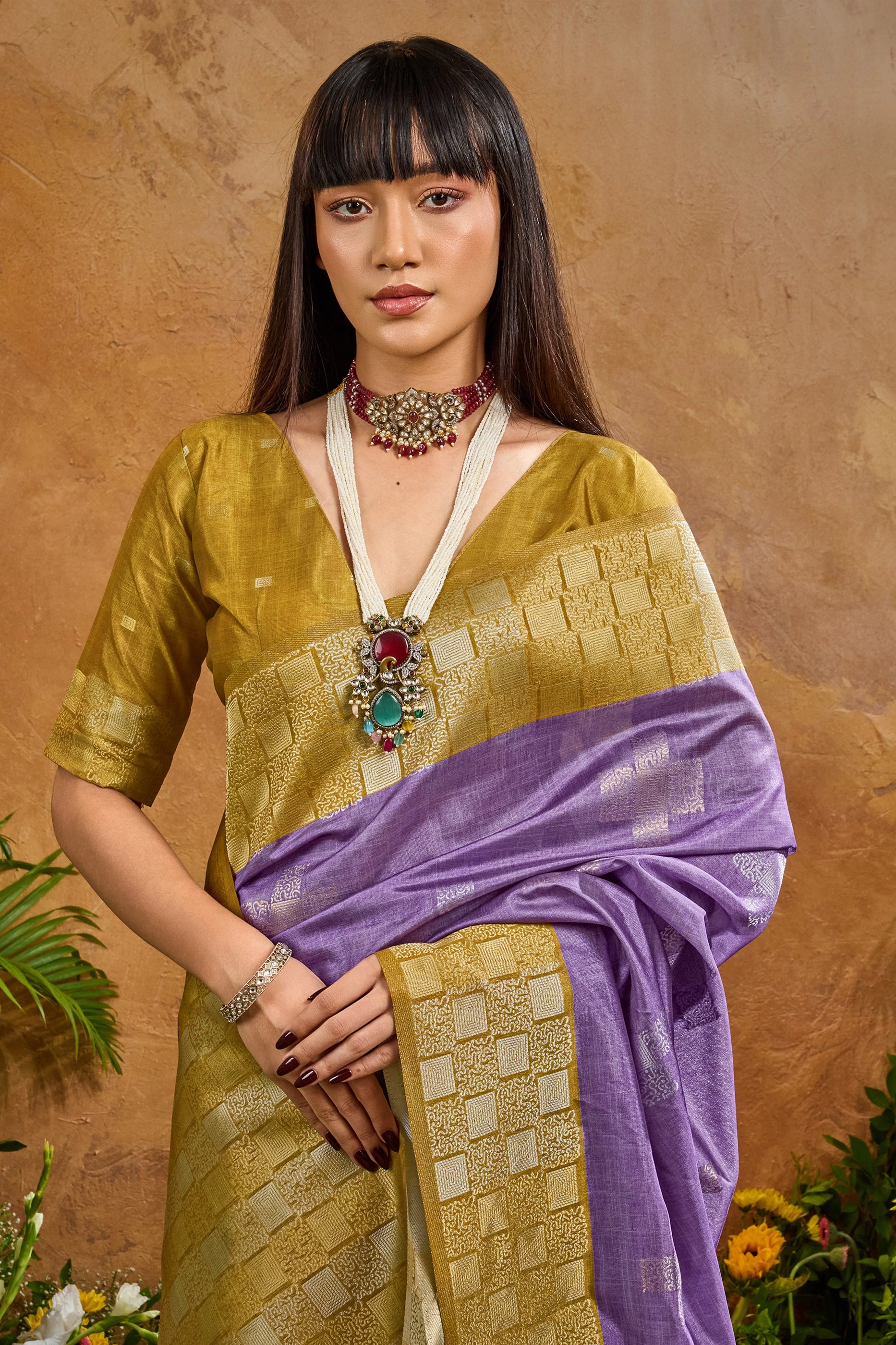 Purple Woven Silk Saree
-SAR11928_2_SareeButa.com