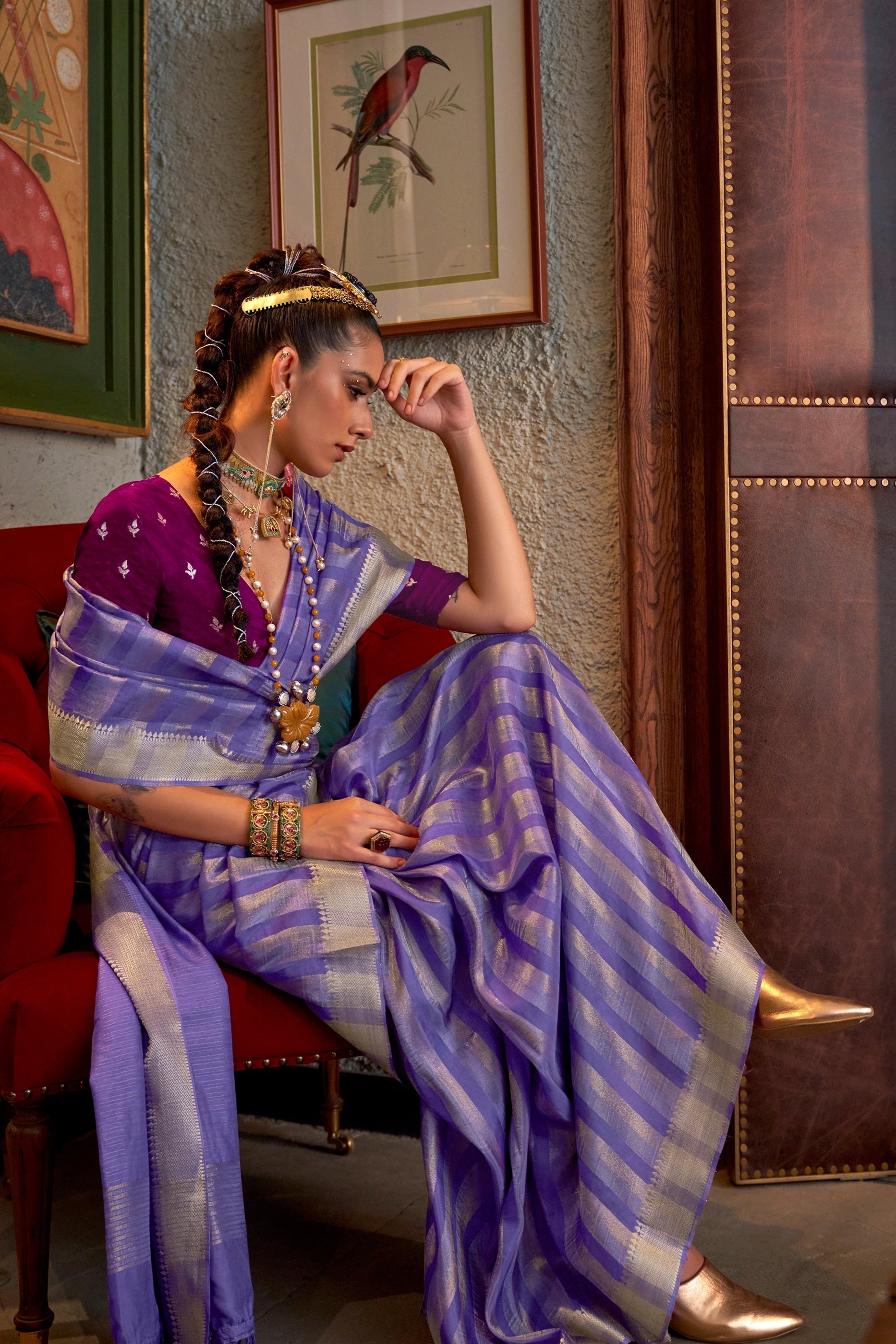 Purple Woven Viscose Saree-SAR11473_2_SareeButa.com