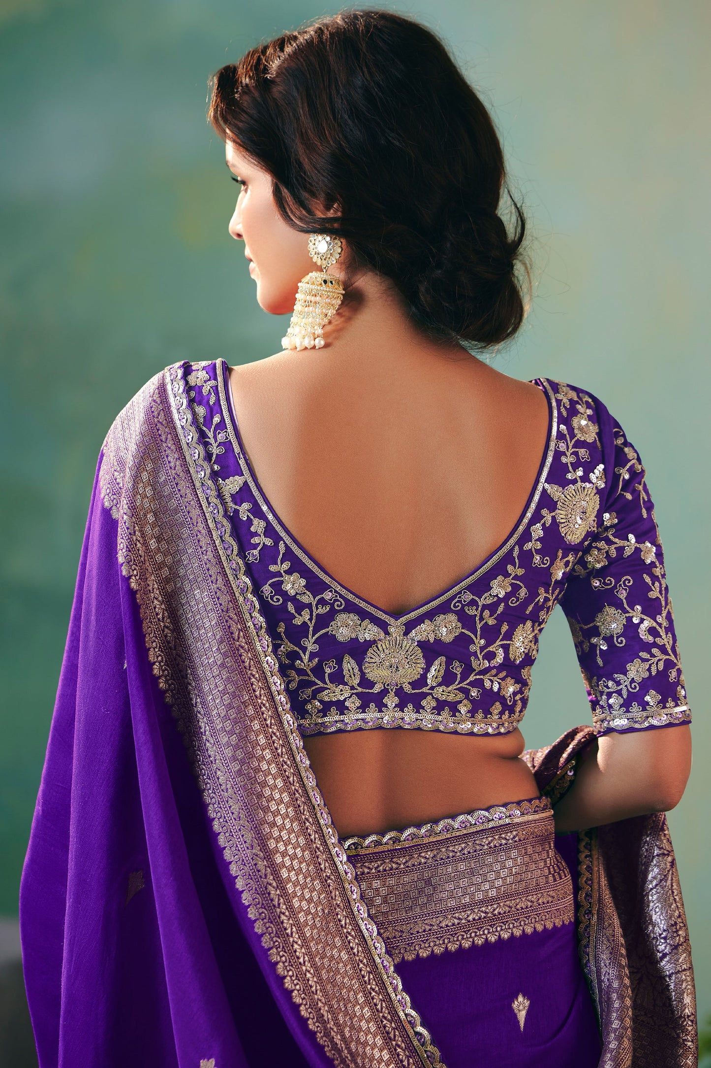 Purple Woven Viscose Silk Banarasi Saree-SAR10570_5_SareeButa.com
