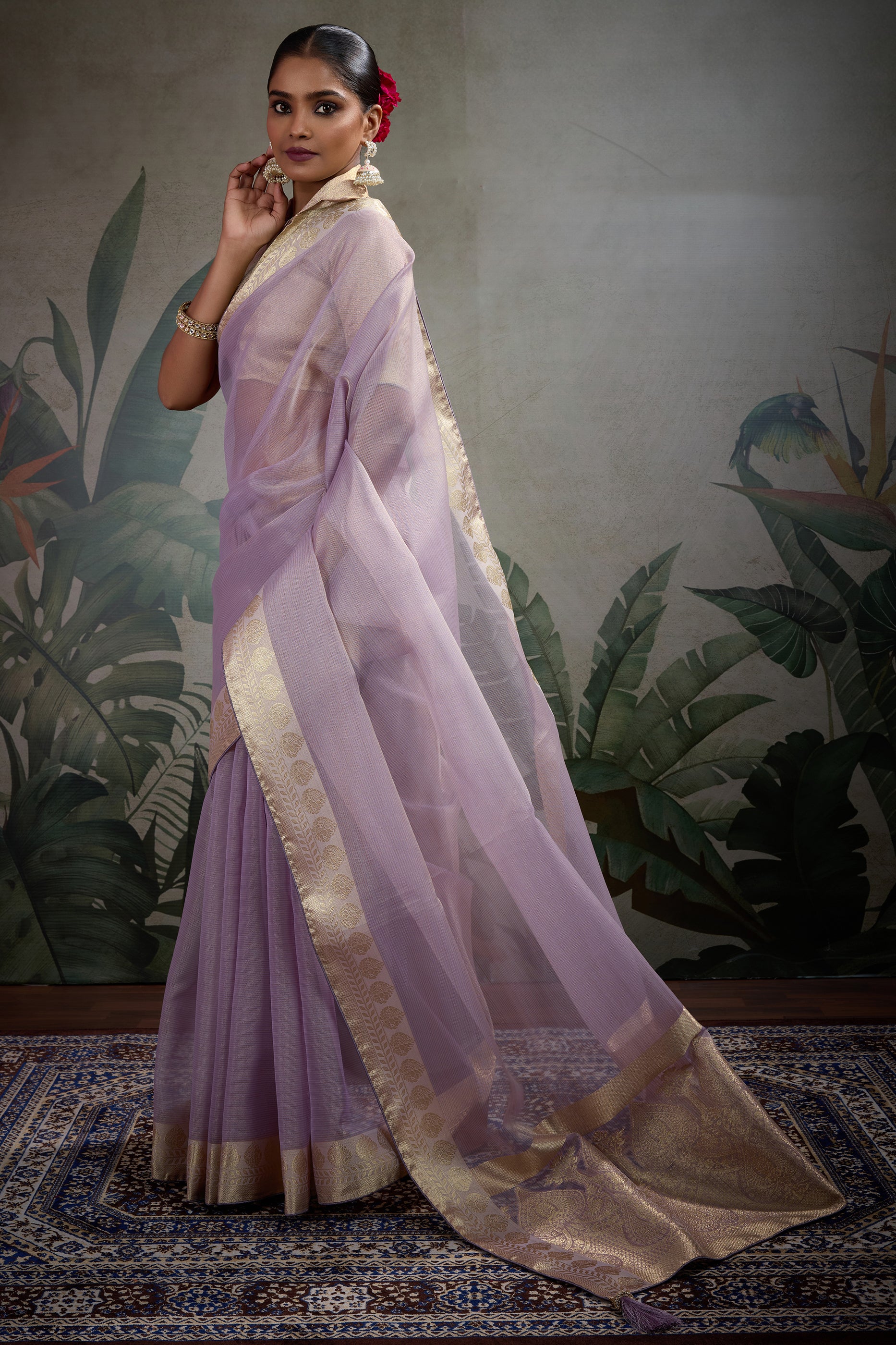 Purple Woven Zari Tissue Saree-SAR11812_4_SareeButa.com