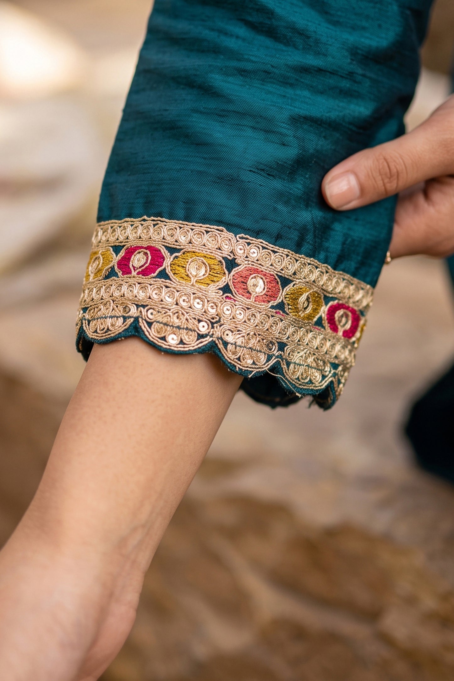 Rama Blue Readymade Embroidered Chinon Suit-SAR13037_5_SareeButa.com
