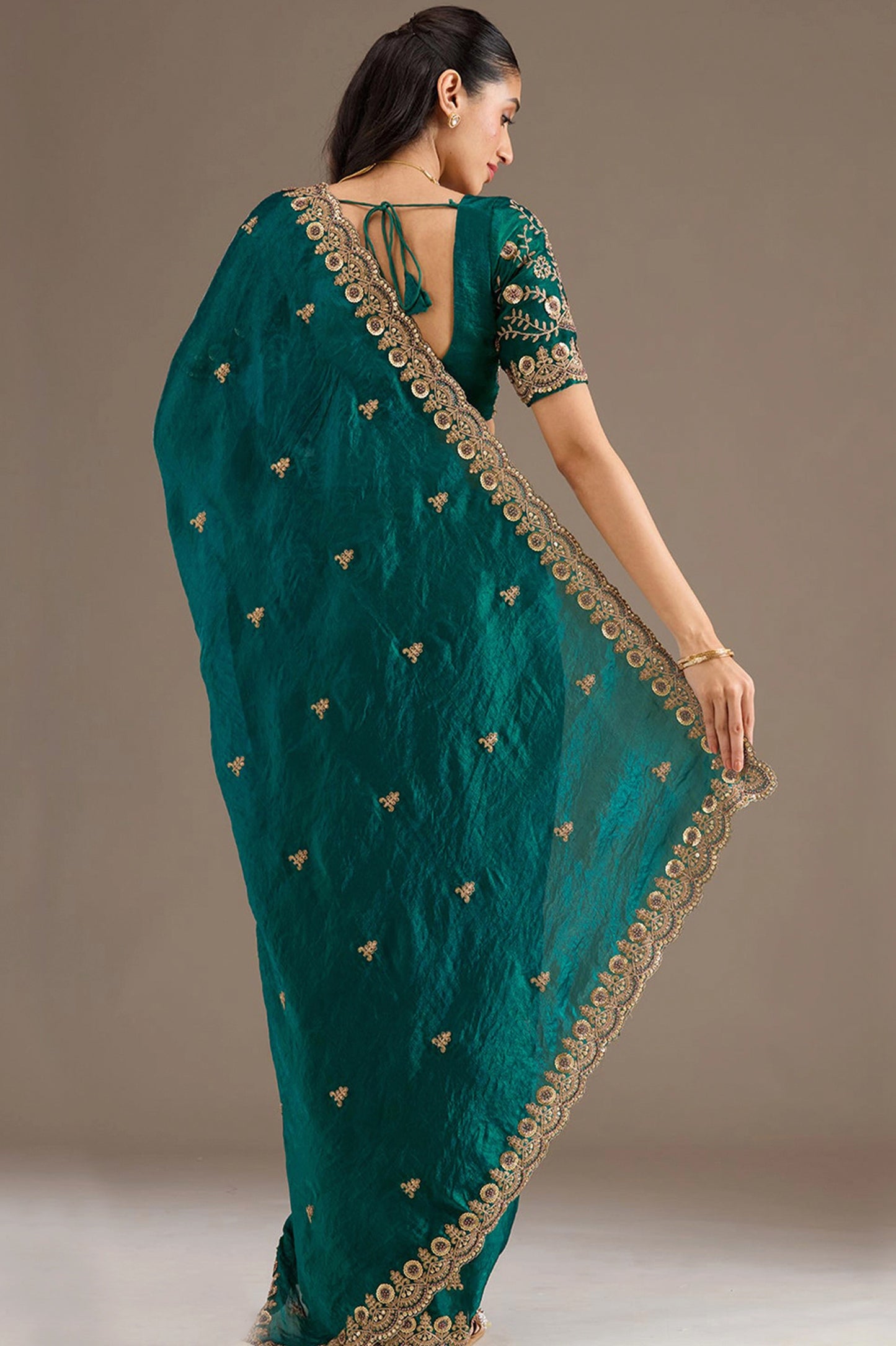 Rama Green Embroidered Tissue Saree-SAR12582_4_SareeButa.com