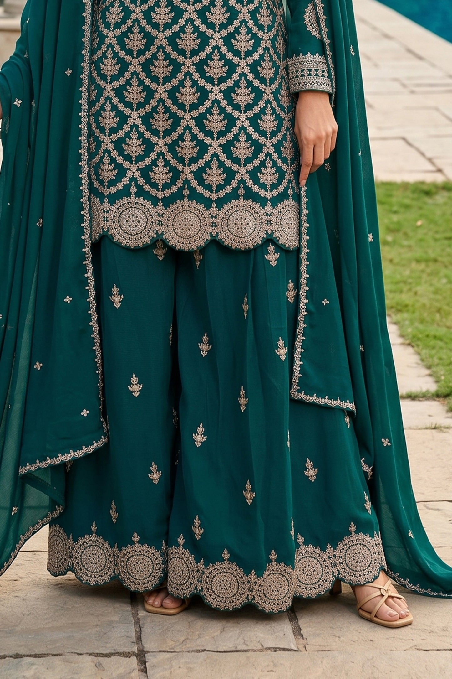 Rama Green Readymade Embroidered Chinon Suit-SAR12993_7_SareeButa.com