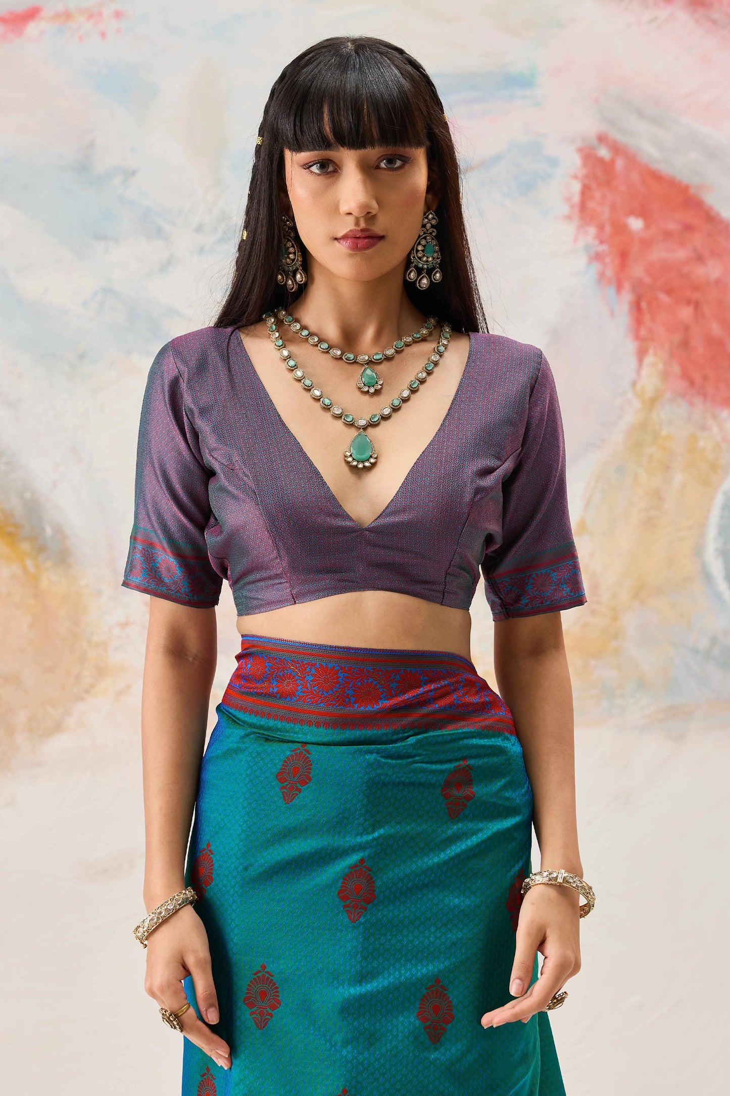 Rama Green Woven Silk Saree-SAR12315_4_SareeButa.com