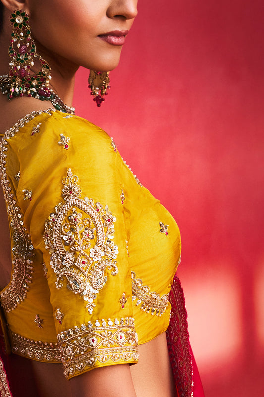 Rani Pink Embroidered Silk Heavy Border Sequins Saree-SAR13303_2_SareeButa.com