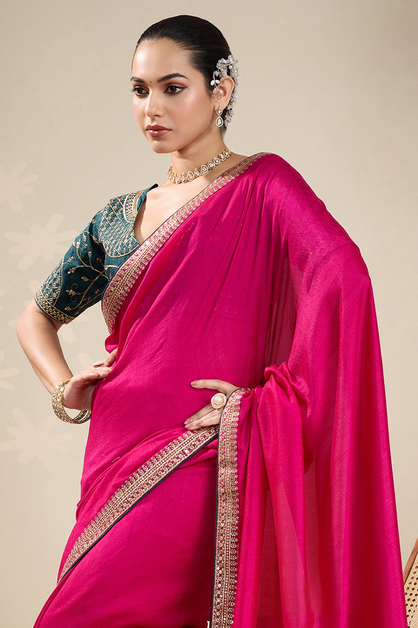Rani Pink Embroidered Silk Saree-SAR10632_5_SareeButa.com