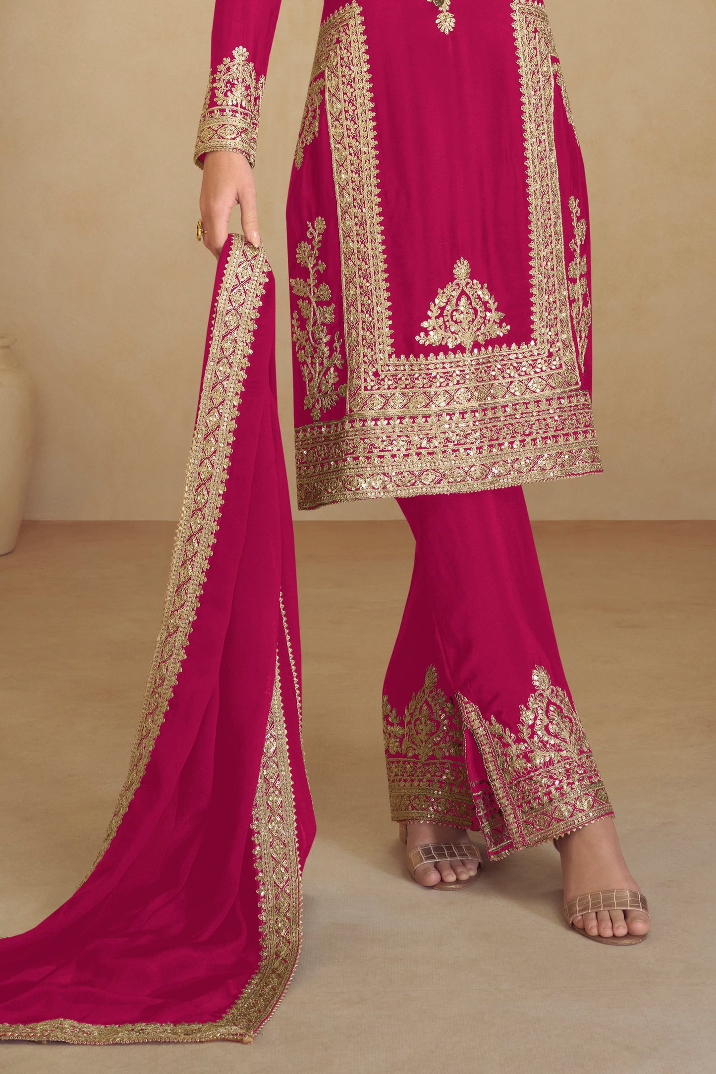 Rani Pink Readymade Embroidered Chinon Suit-SAR10808_4_SareeButa.com